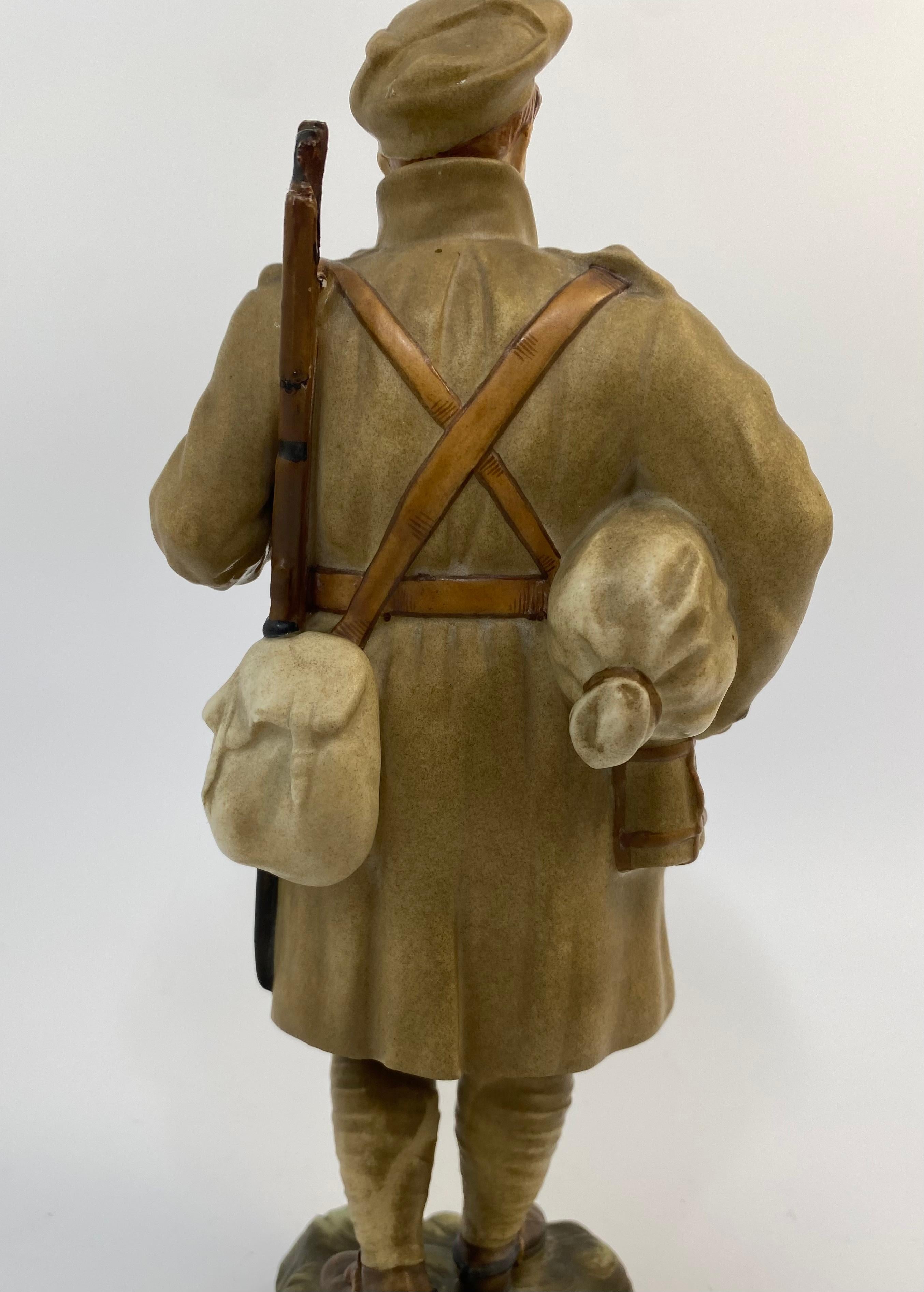 English Royal Worcester Figure ‘British Soldier’, Dated 1916