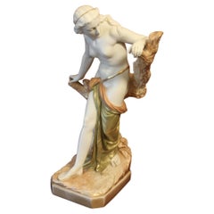 Used Royal Worcester Figurine, "Bather Surprised"