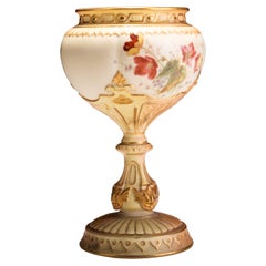 Antique Royal Worcester Fine English Blush Porcelain Centrepiece Vase 19th Century 