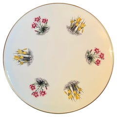 Vintage Royal Worcester Flower Print Cake Plate