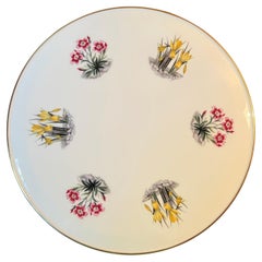 Assiette à gâteau imprimé fleurs Royal Worcester