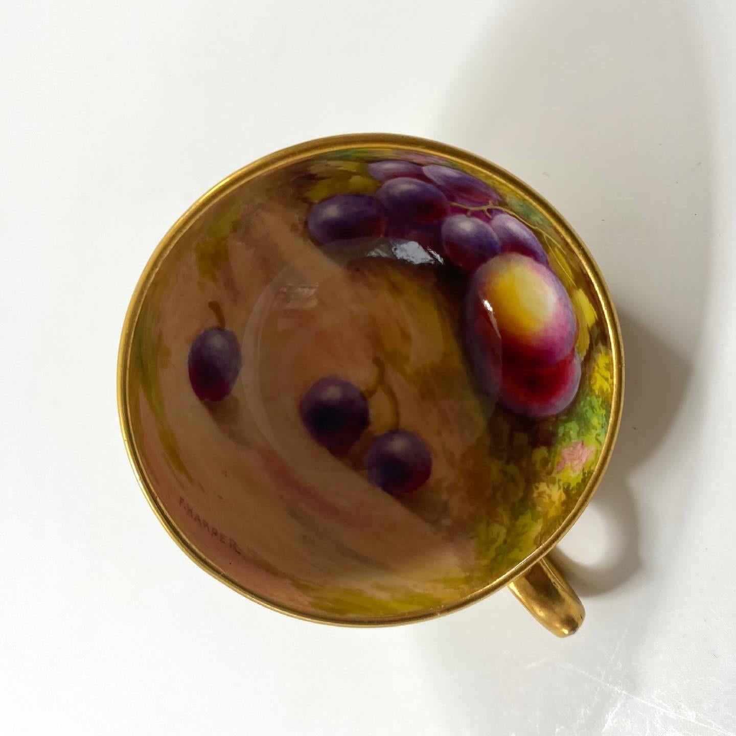 royal worcester painted fruit