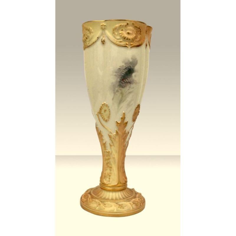 Beautiful antique Royal Worcester Goblet James Stinton vase

{Pheasants}
Signed James Stinton
Dated 1907
8.75ins tall

Declaration: This item is antique. The date of manufacture has been declared as Edwardian.

Dimensions:
Height = 22 cm