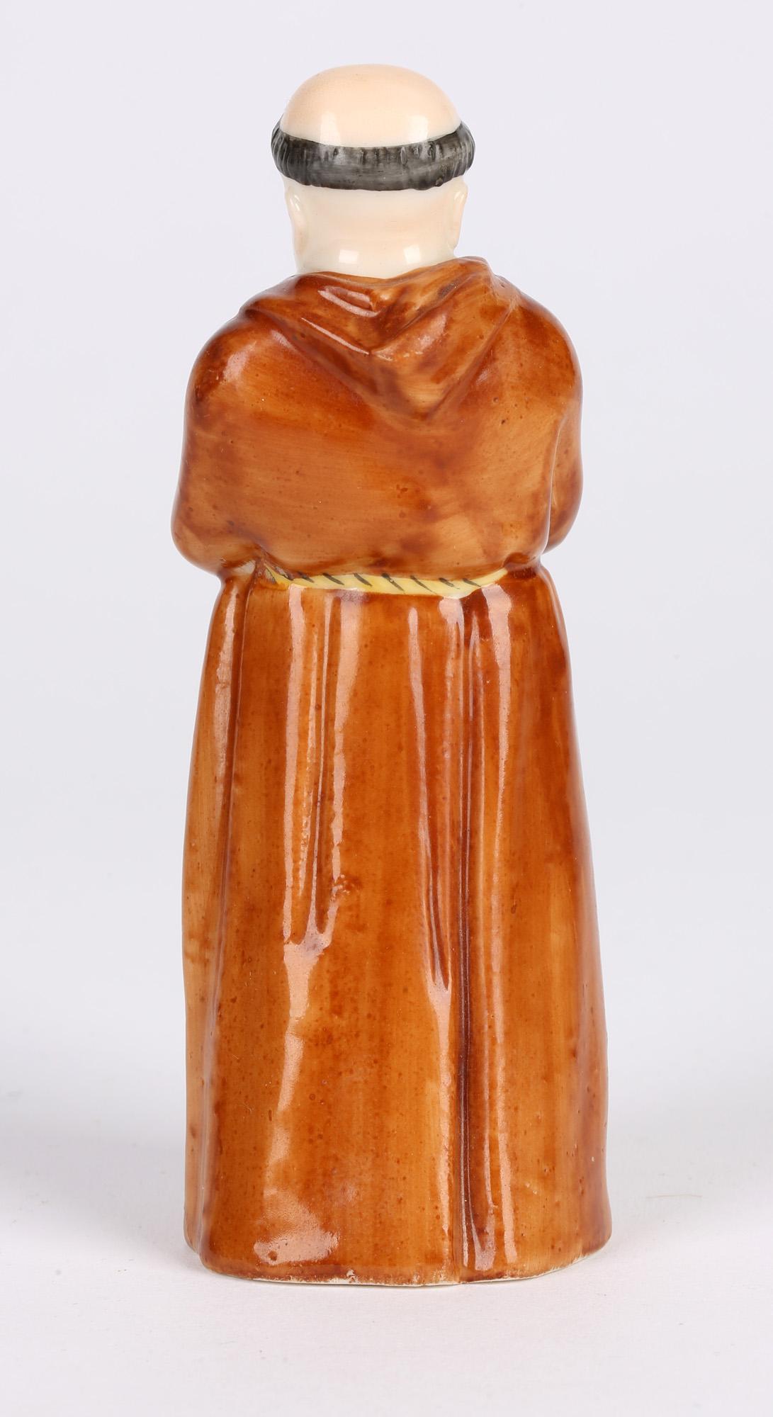 Royal Worcester Hand gemalt Porzellan Figural Mönch Kerze Snuffer im Angebot 4
