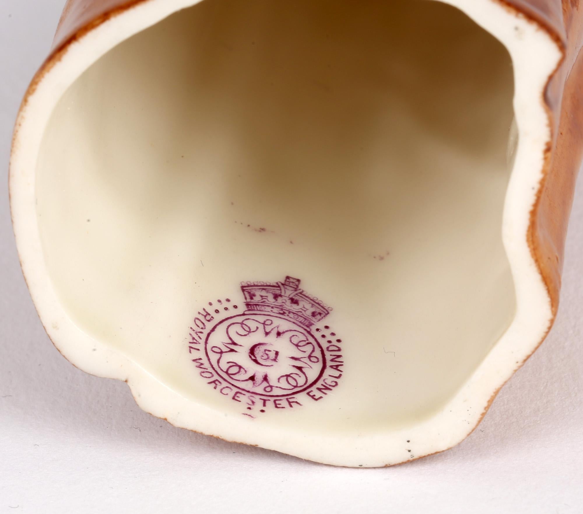 Numéro de bougie figuratif en porcelaine de Royal Worcester peint à la main Bon état - En vente à Bishop's Stortford, Hertfordshire