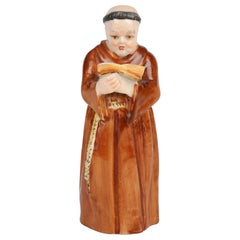 Royal Worcester Hand Painted Porcelain Figural Monk Candle Snuffer