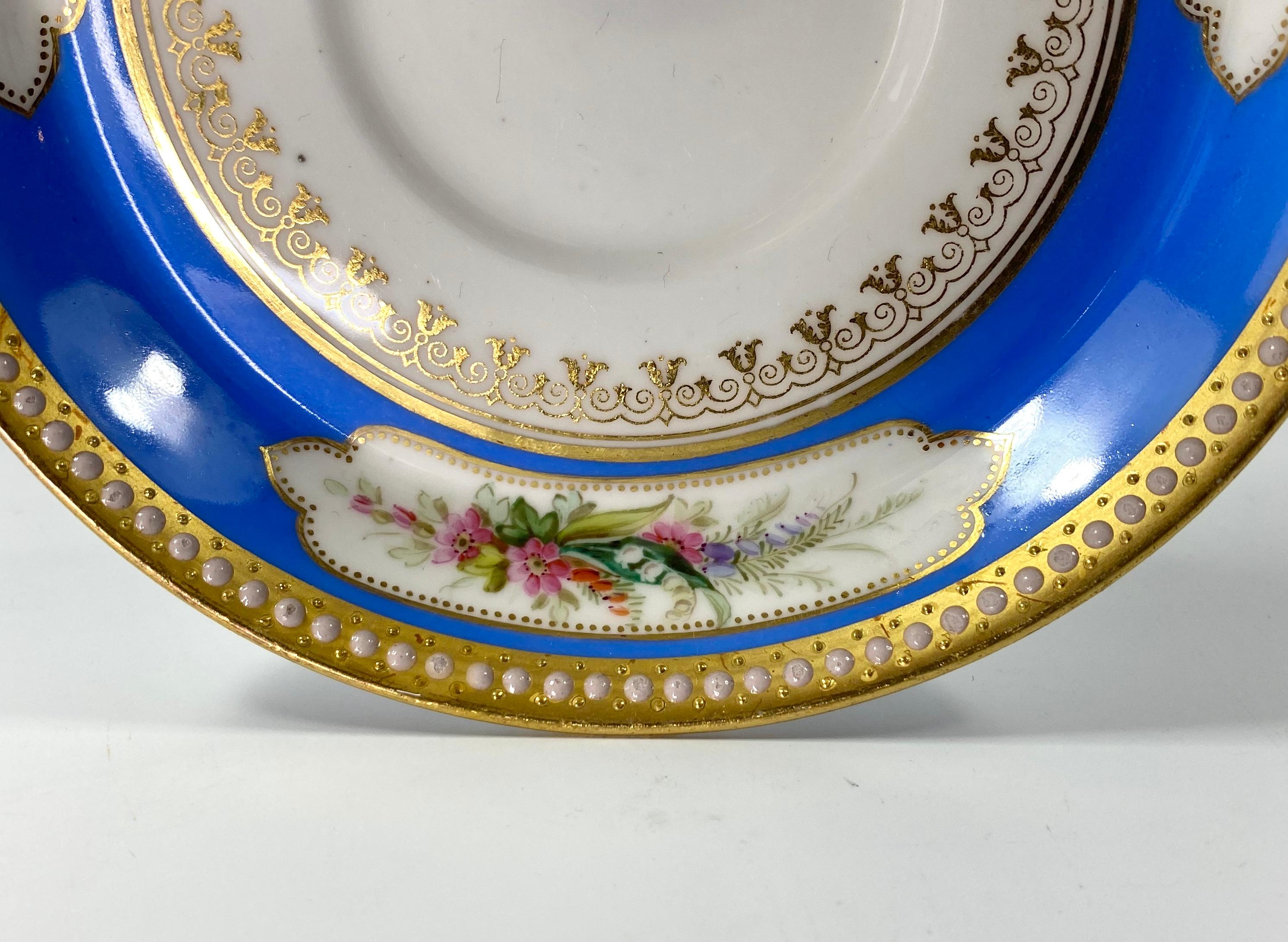 Royal Worcester ‘Jewelled’ Cup and Saucer, Dated 1876 3