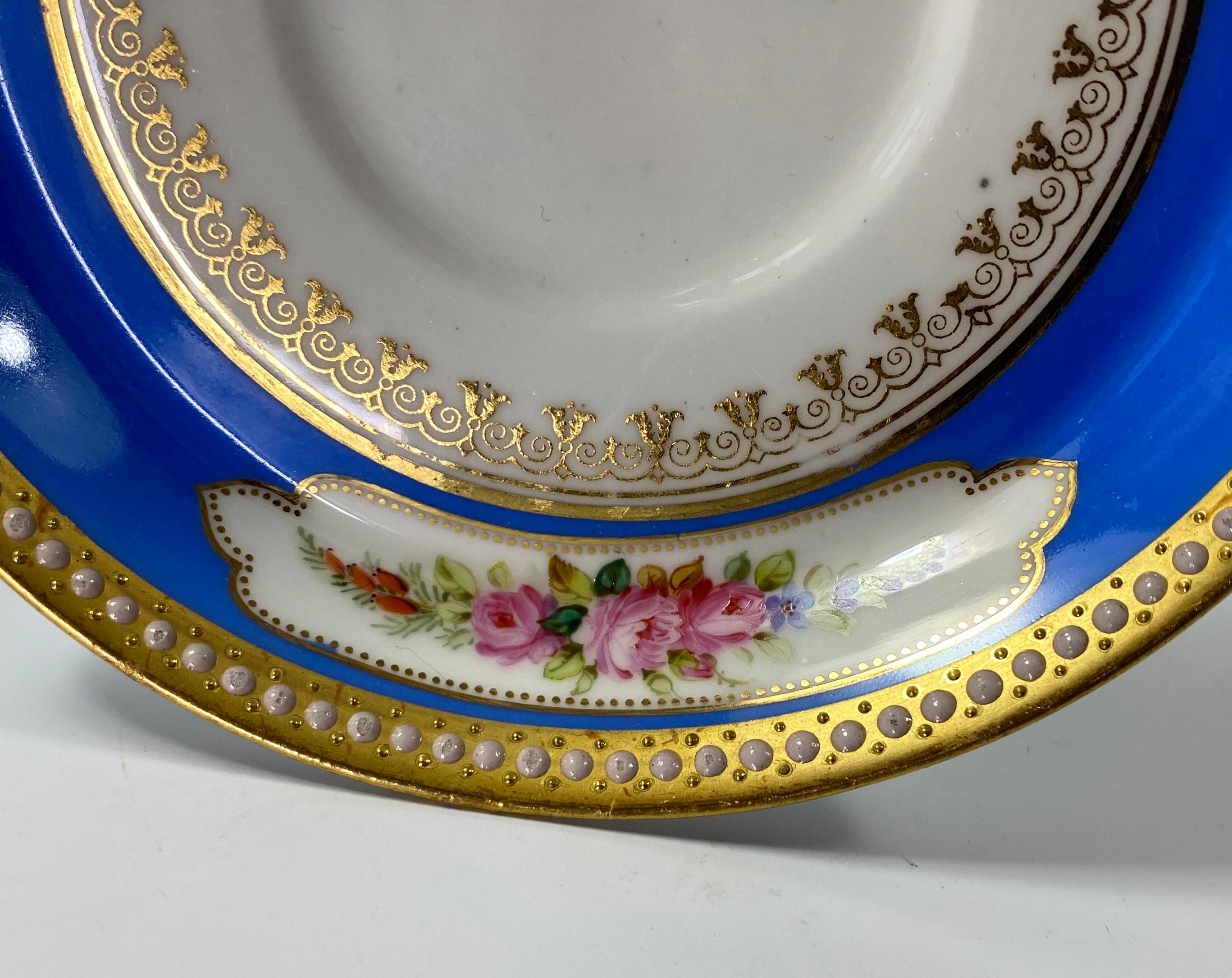Royal Worcester ‘Jewelled’ Cup and Saucer, Dated 1876 4
