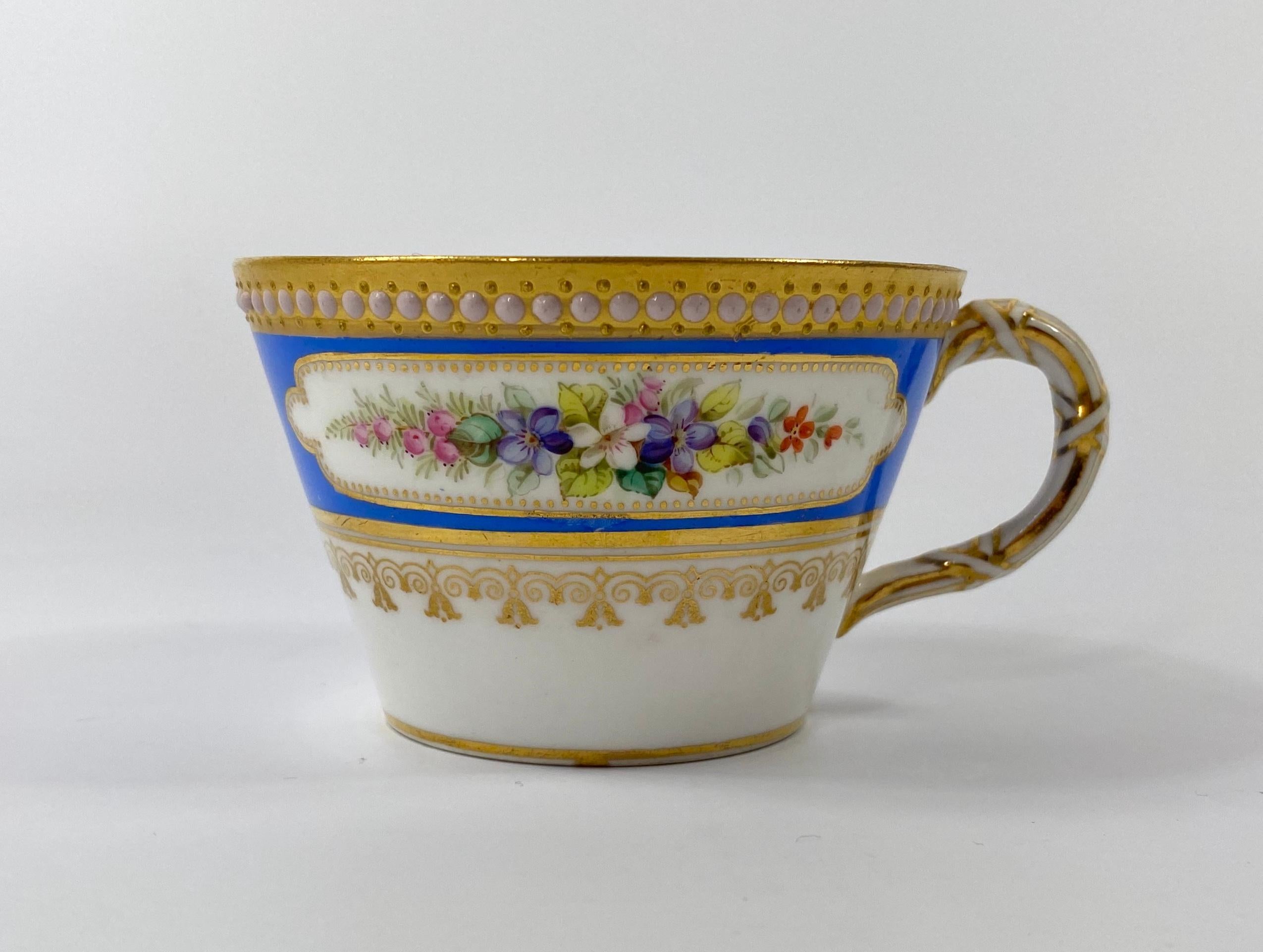Victorian Royal Worcester ‘Jewelled’ Cup and Saucer, Dated 1876