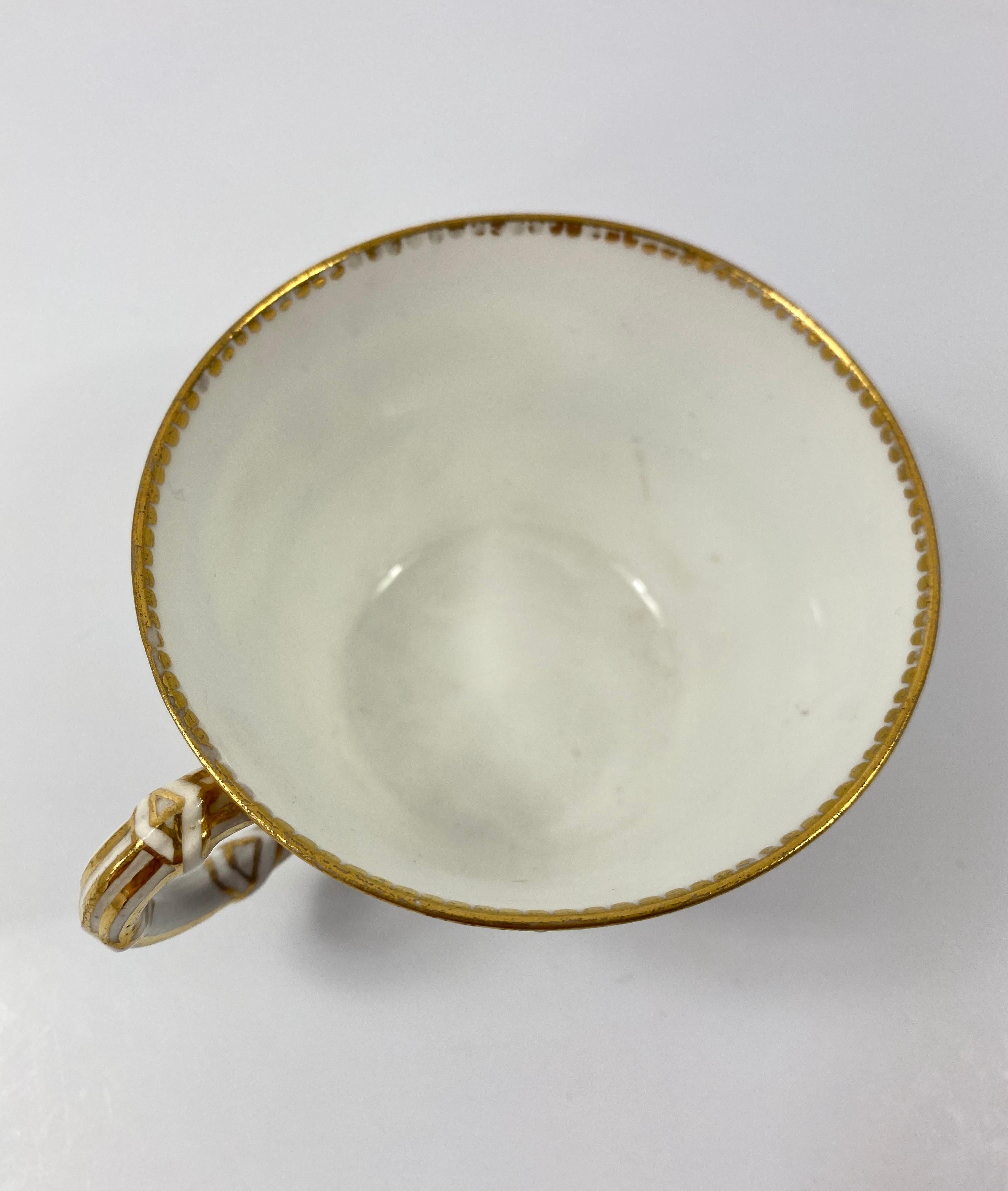 Late 19th Century Royal Worcester ‘Jewelled’ Cup and Saucer, Dated 1876