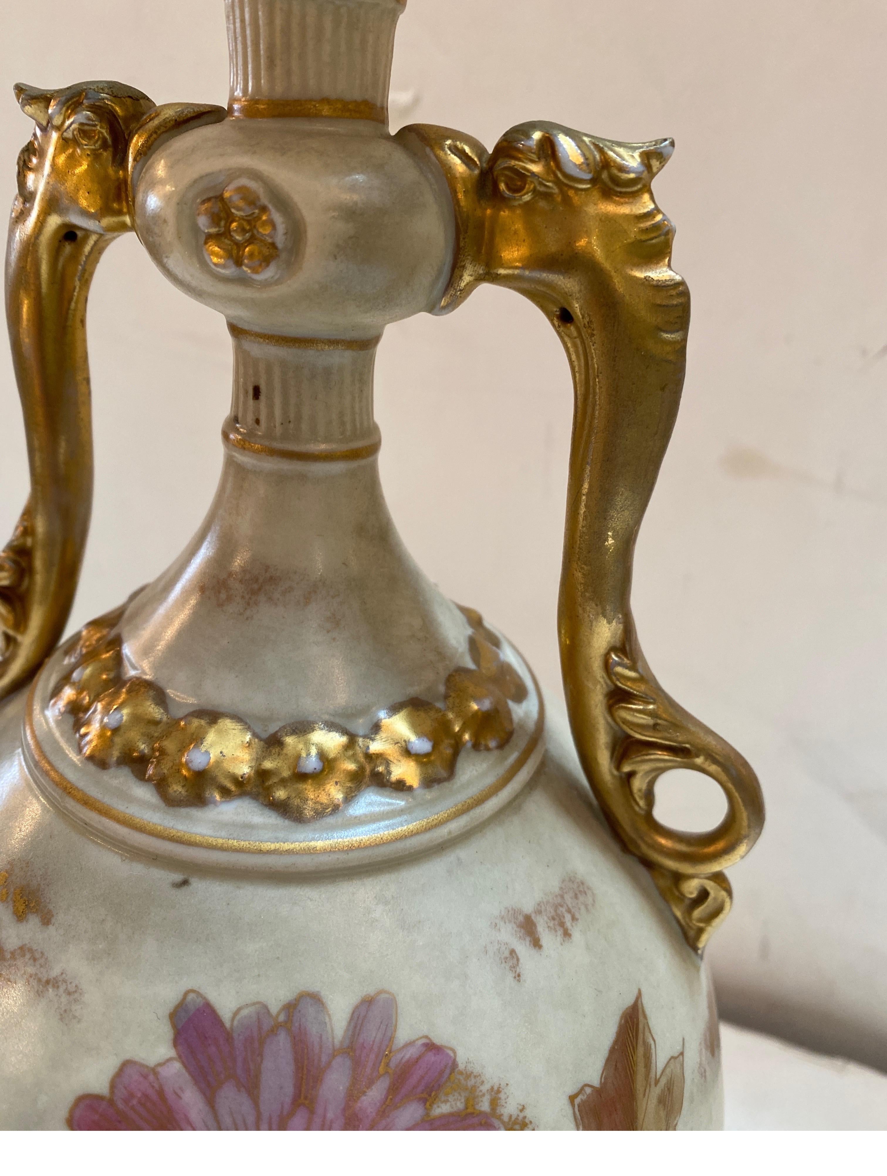English Royal Worcester Lamp For Sale