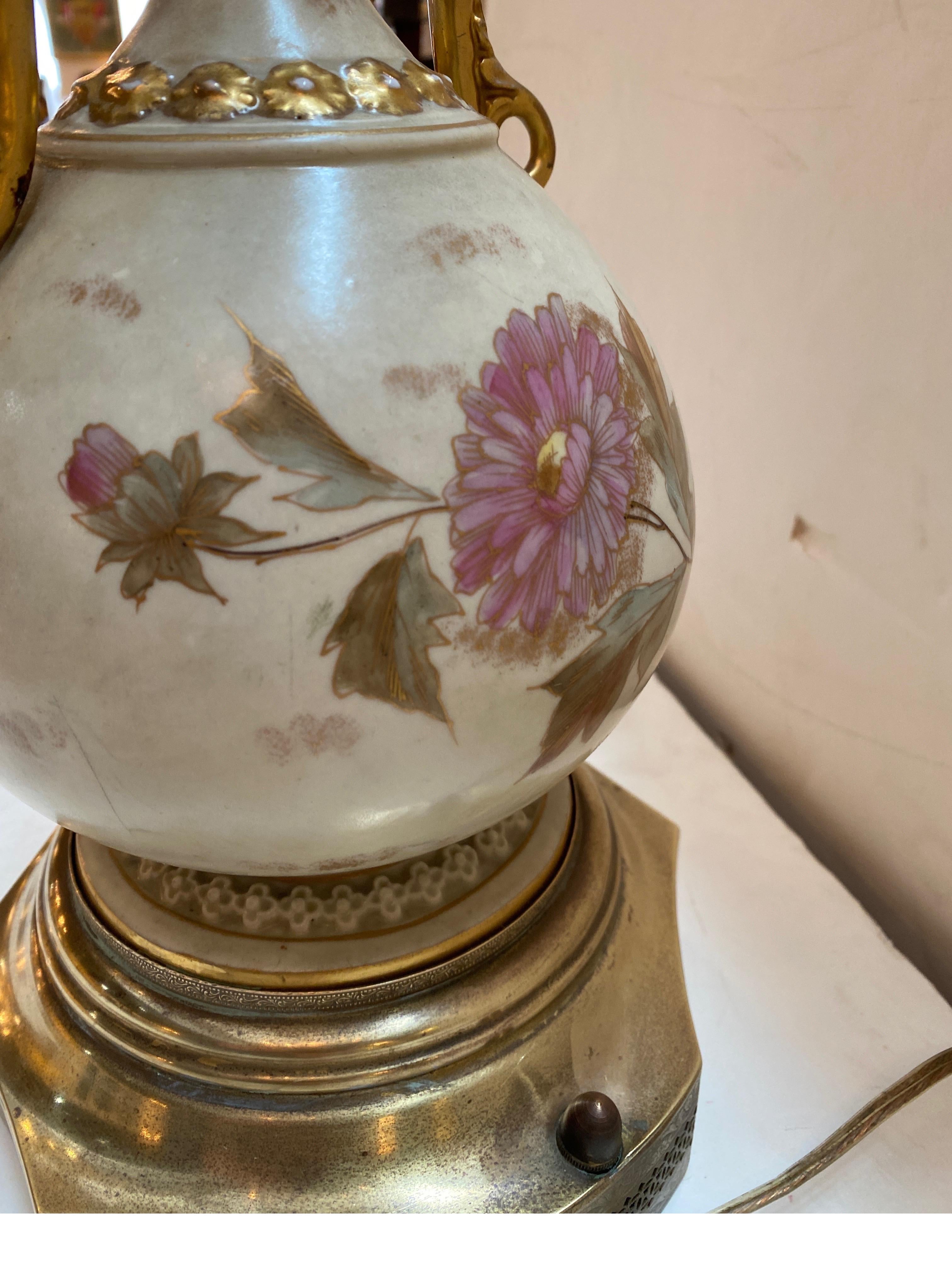 Porcelaine Lampe Royal Worcester en vente