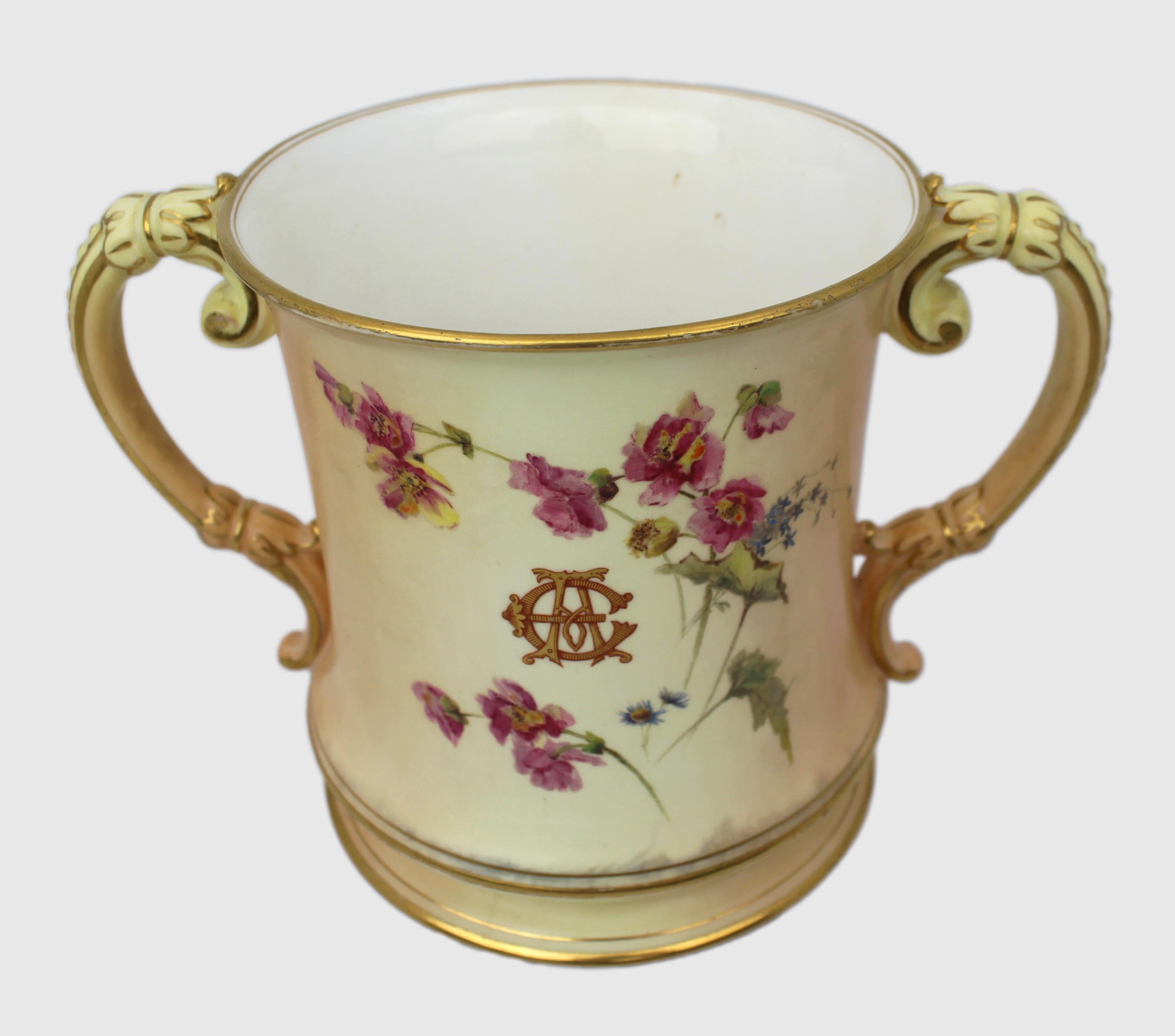 Royal Worcester Loving Cup – Hand-Painted Worcester Cathedral c.1902 For Sale 11