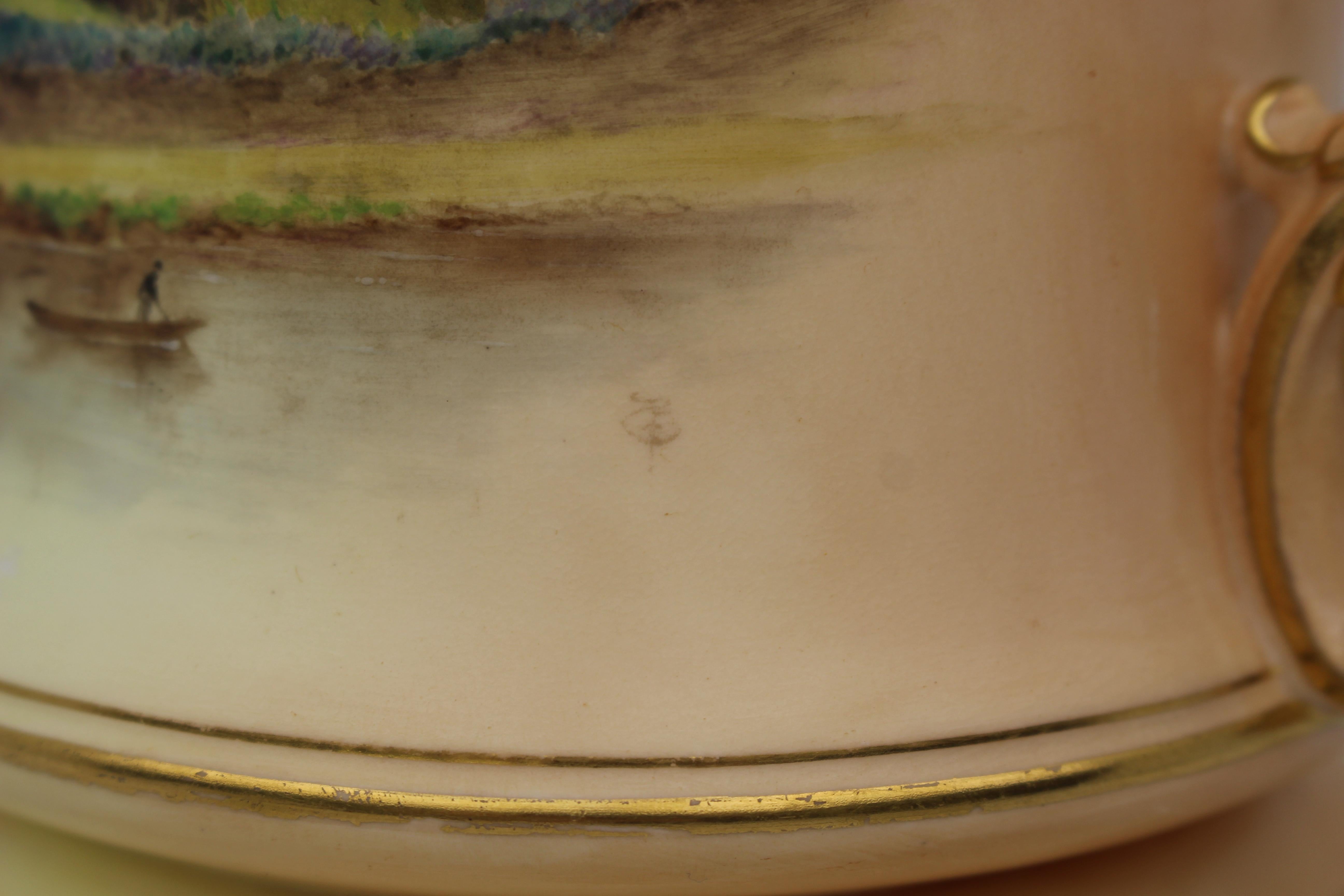 Royal Worcester Loving Cup – Hand-Painted Worcester Cathedral c.1902 For Sale 15