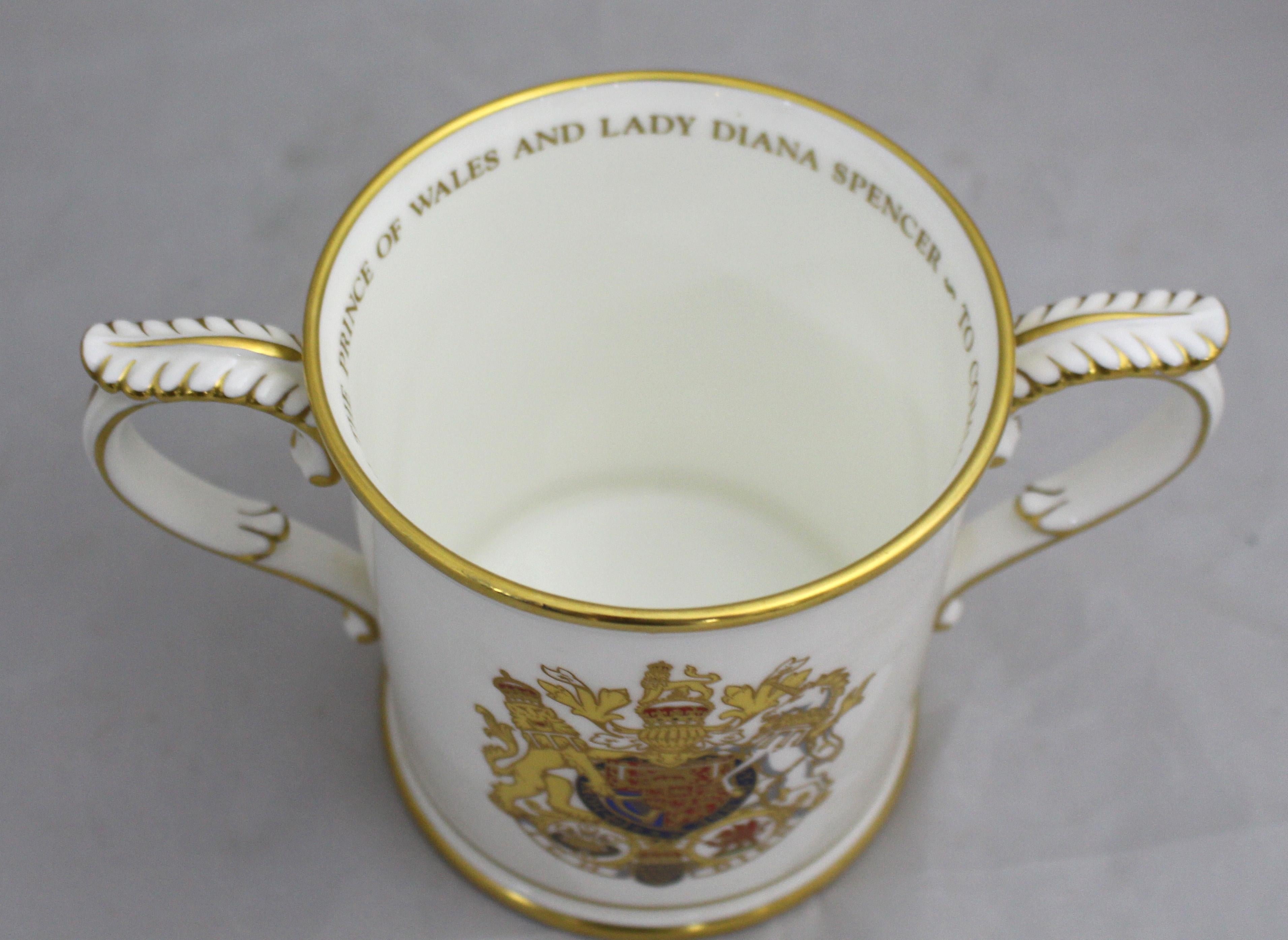 20th Century Royal Worcester Ltd Edition The Royal Marriage Loving Cup,  1981  For Sale