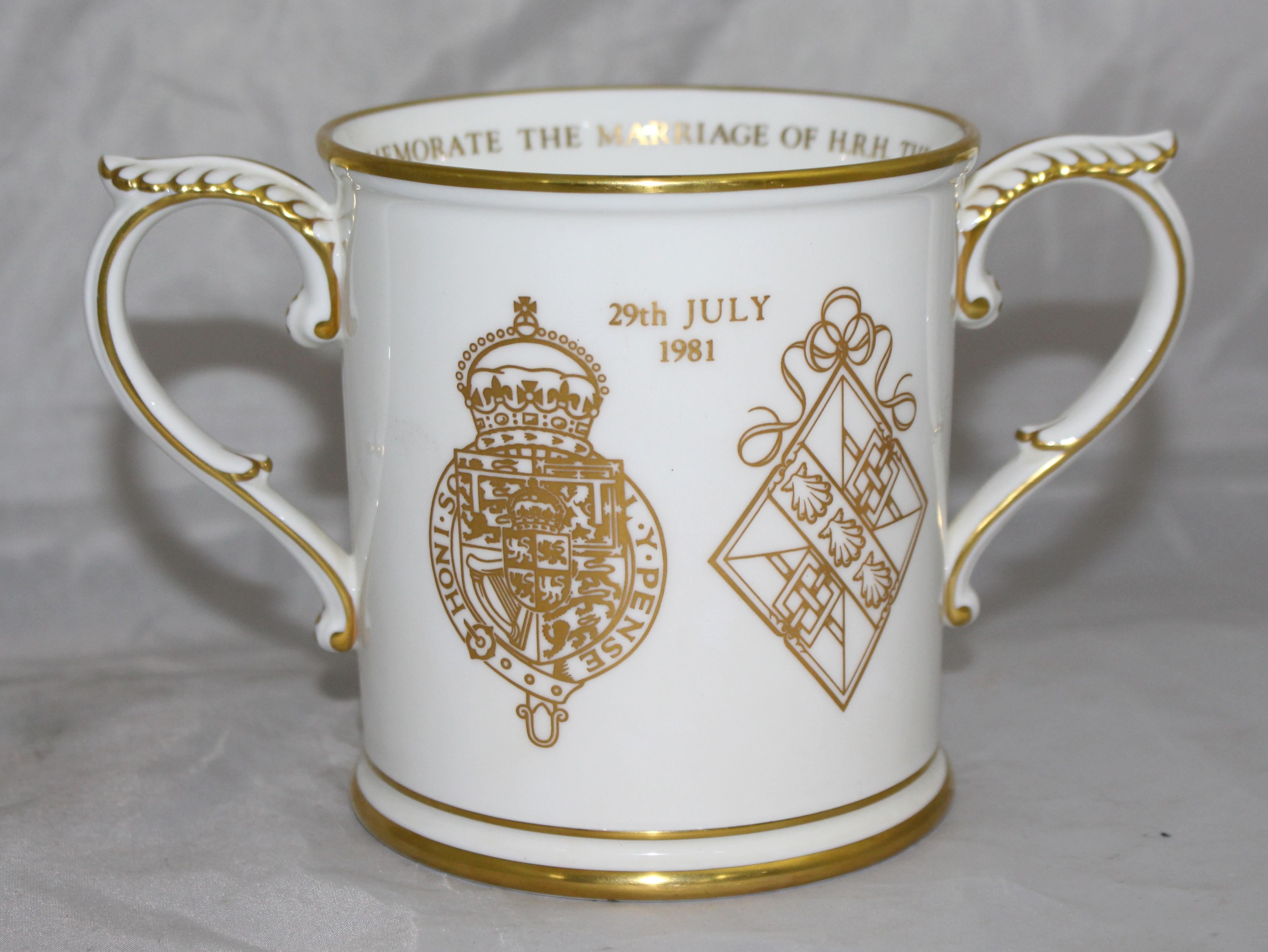 Royal Worcester Ltd Edition The Royal Marriage Loving Cup,  1981  For Sale 2