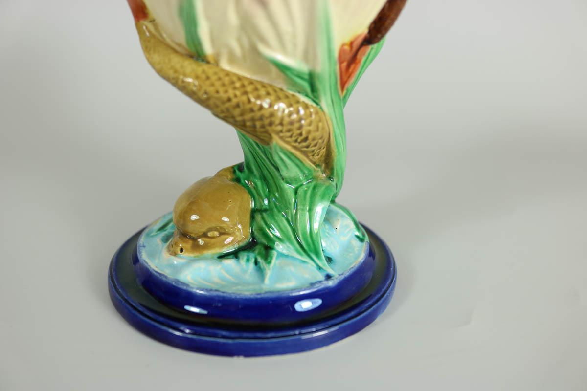 English Royal Worcester Majolica Dolphin Posy Holder For Sale