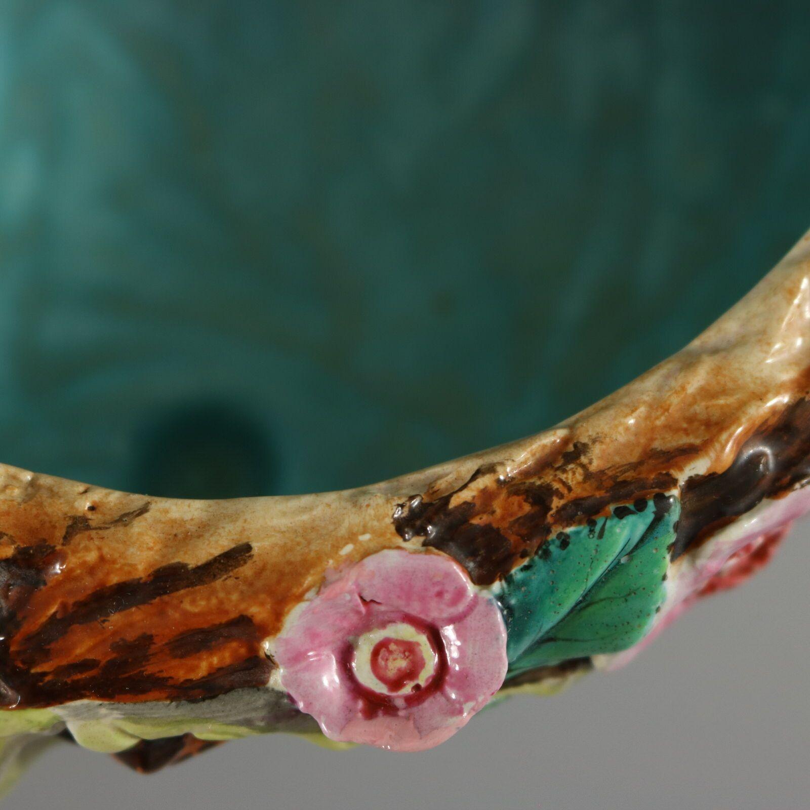 Cestino floreale in maiolica Royal Worcester in vendita 8