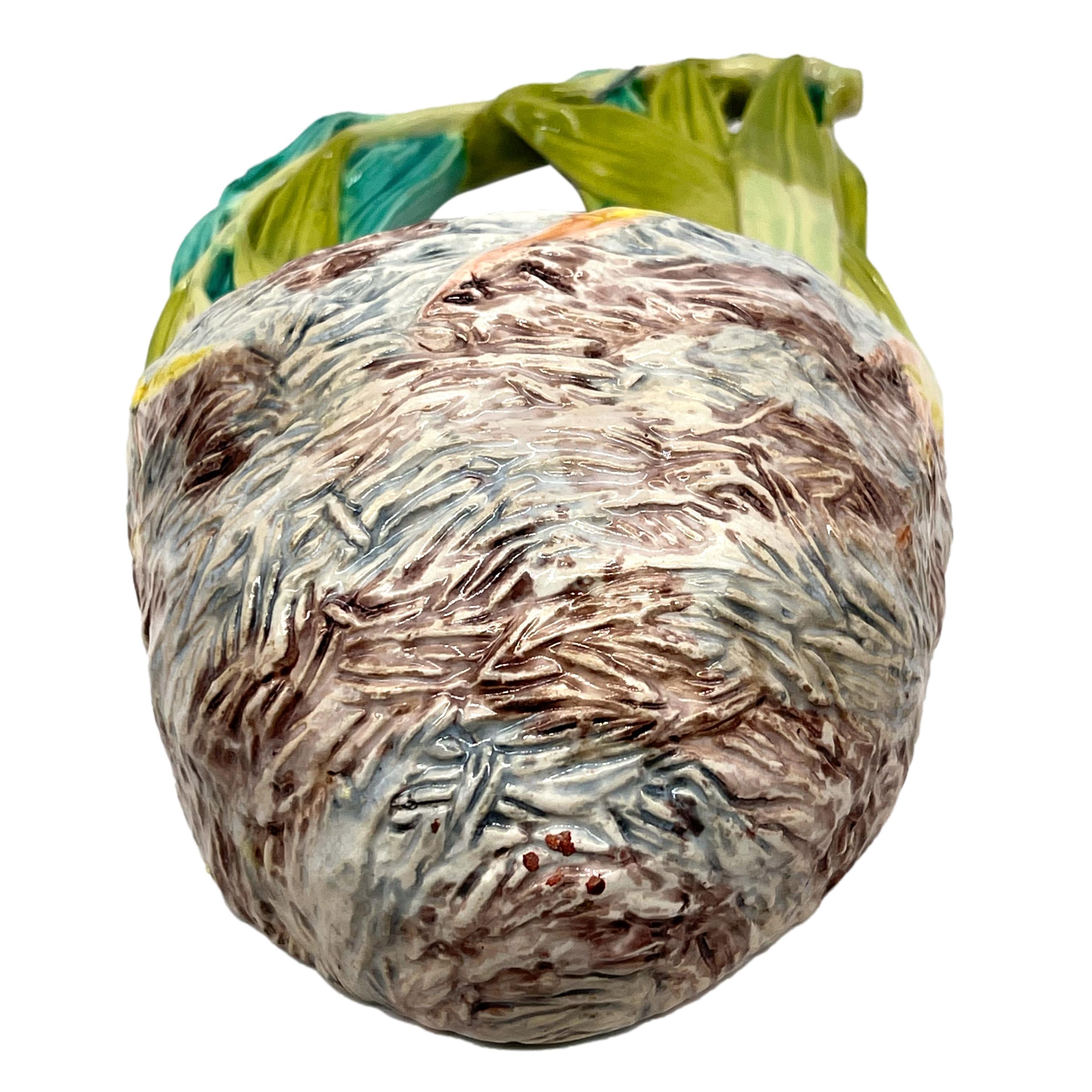 Royal Worcester Majolica Wall Pocket, Molded as a Bird's Nest, English, 1874 For Sale 8