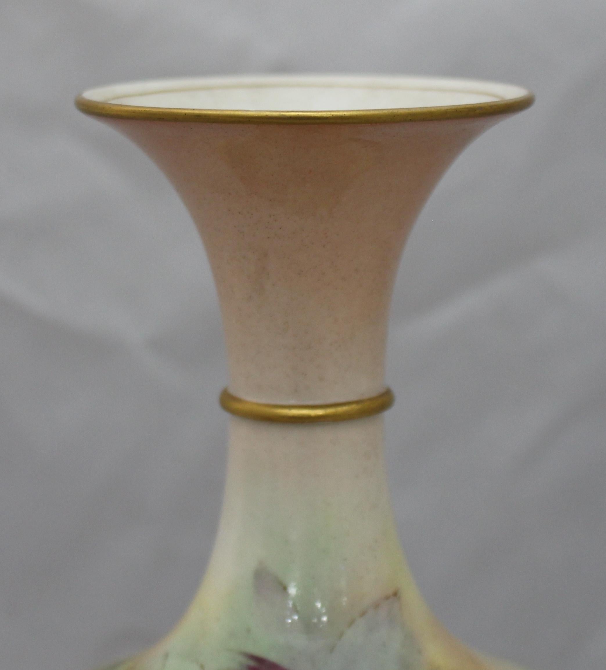 Manufacturer: Royal Worcester
Period: Edwardian, dated 1909
Artist: A.Lewis
Measures: Height 30 cm / 12 in
Condition: Very good condition commensurate with age. No chips, cracks or repairs




Fine large Edwardian Royal Worcester