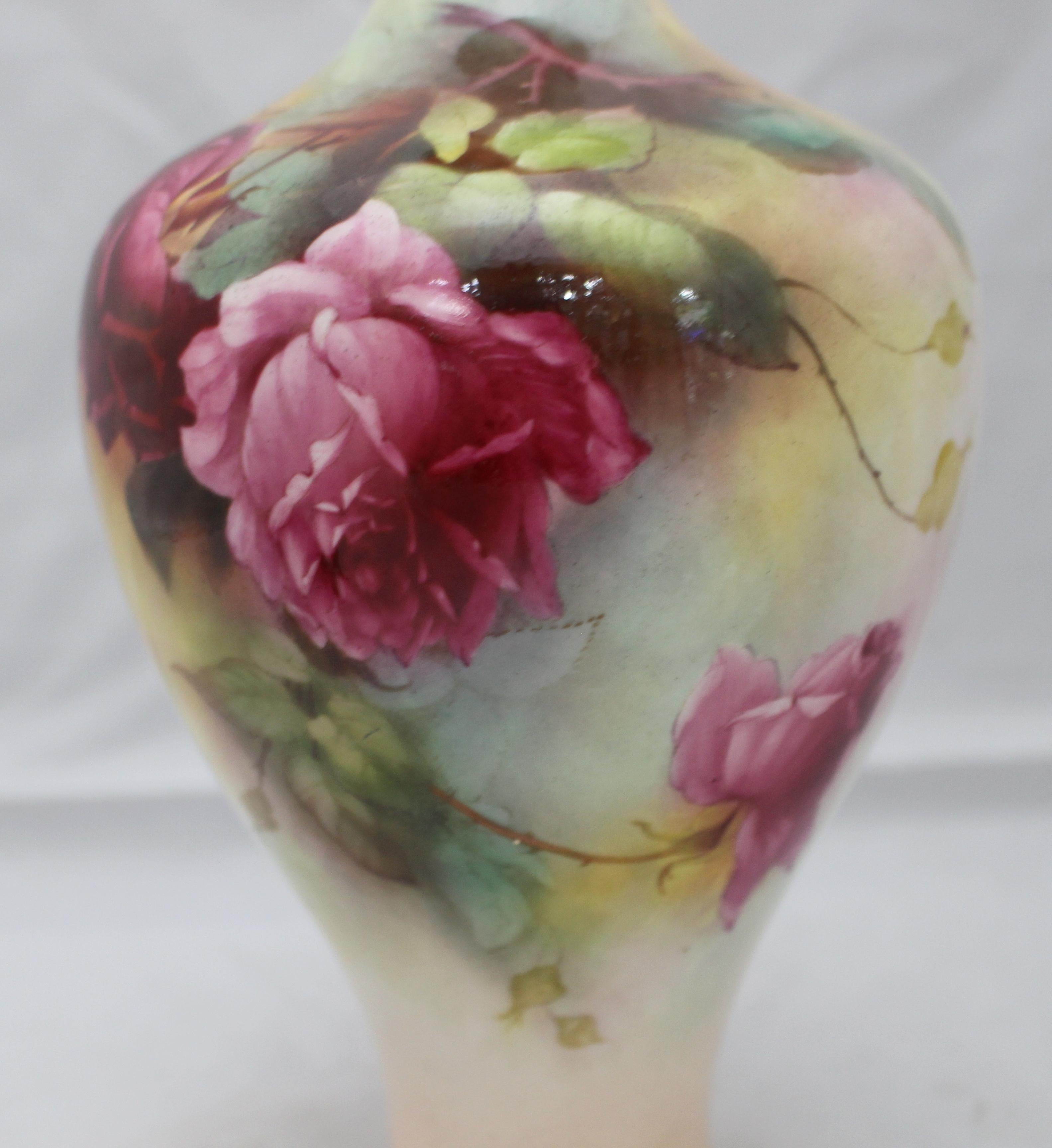 Royal Worcester Painted Vase by A.Lewis, 1909 For Sale 1