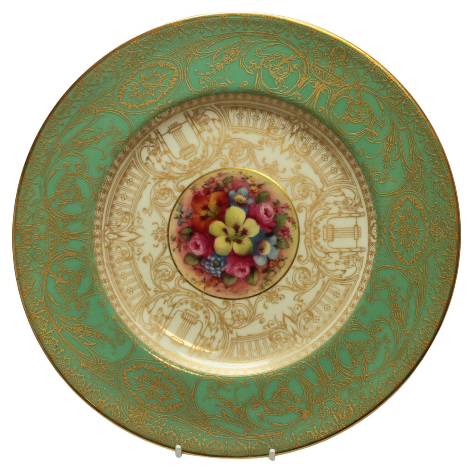 Assiette Royal Worcester peinte par Walter Austin