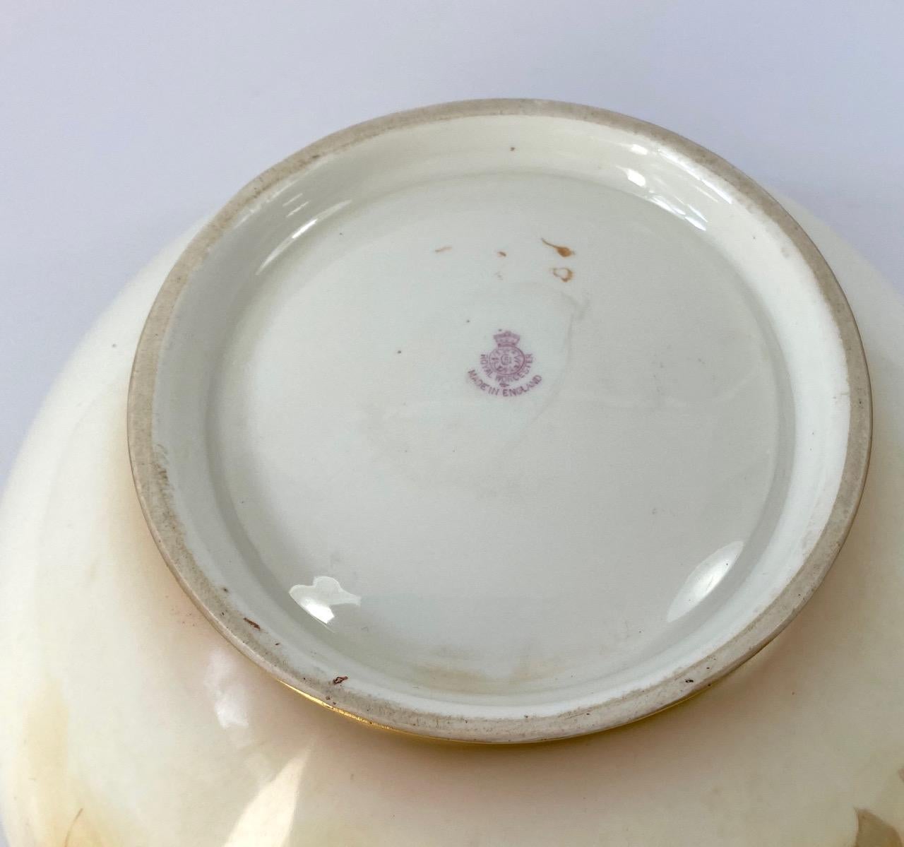 English Royal Worcester Porcelain Bowl, Kitty Blake, Dated 1930