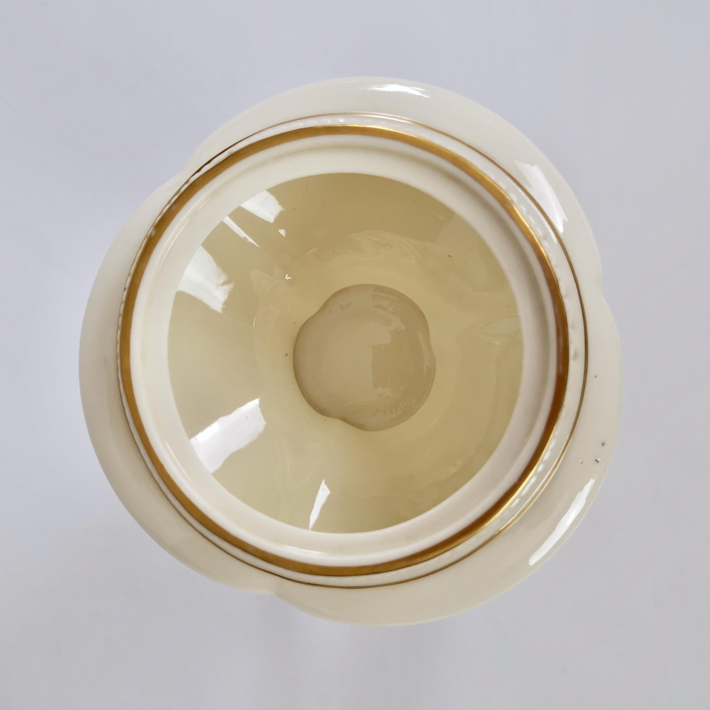 Royal Worcester Porcelain Butterfly Vase, White with Gilt, Victorian 1868 1