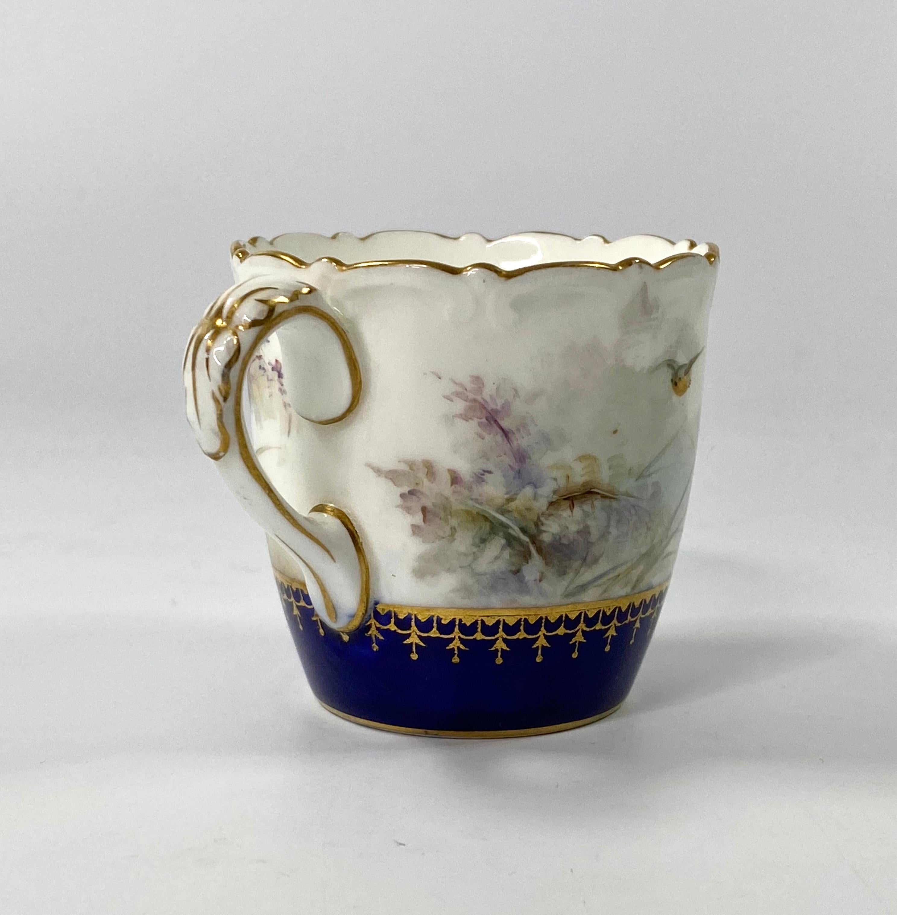 Royal Worcester Porcelain Cup and Saucer, Dated 1902 3