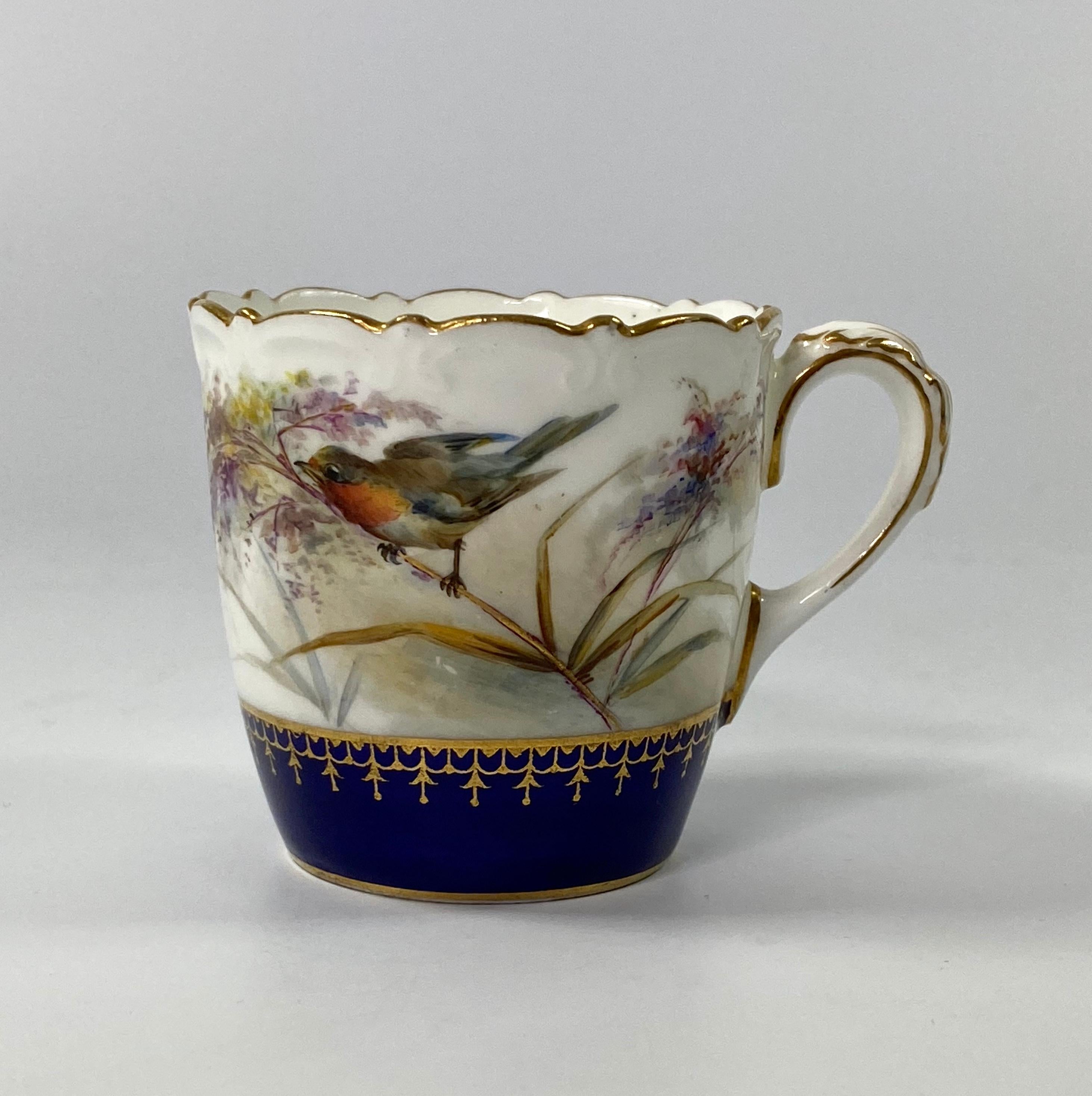 Fired Royal Worcester Porcelain Cup and Saucer, Dated 1902