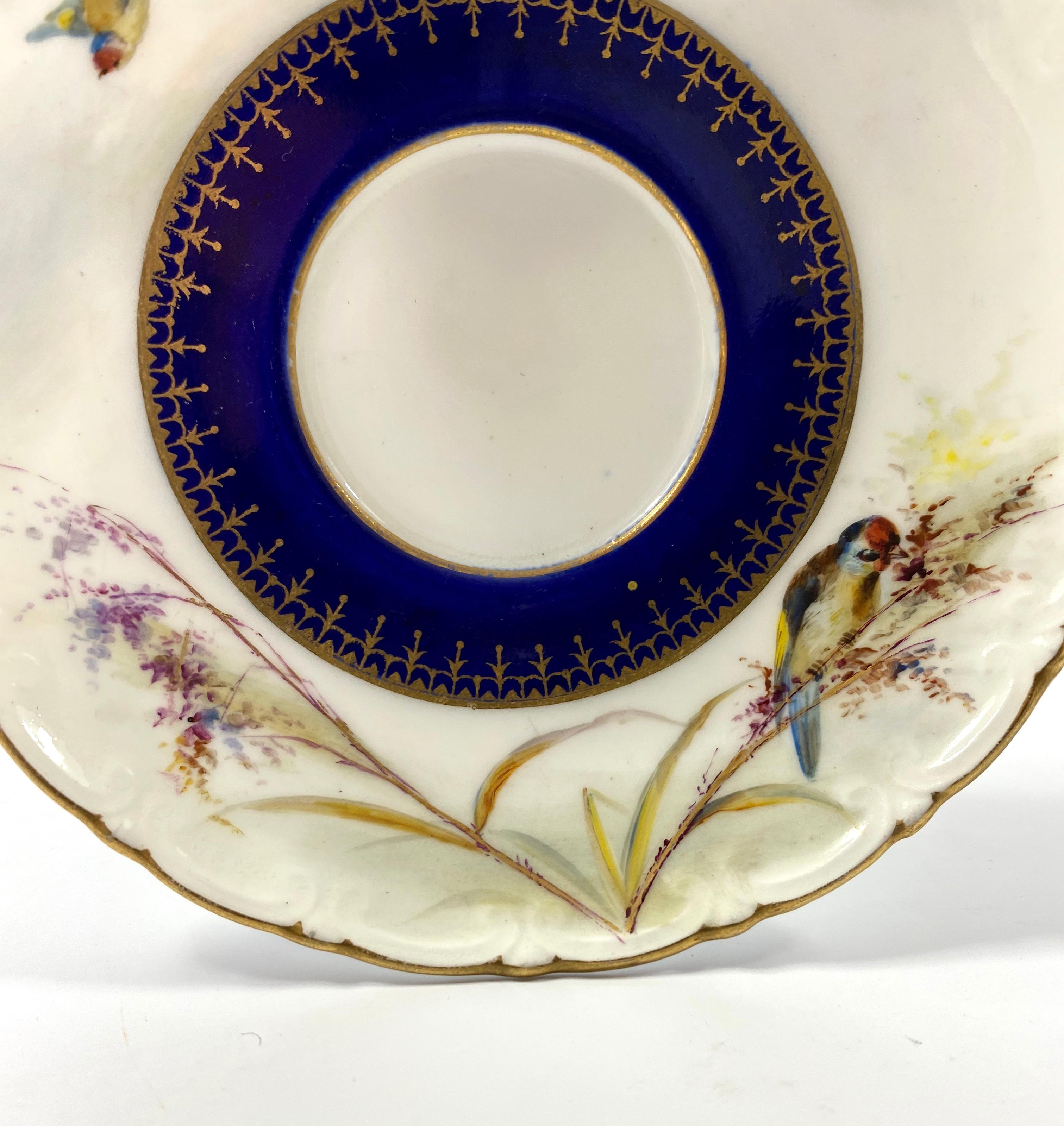 Early 20th Century Royal Worcester Porcelain Cup and Saucer, Dated 1902