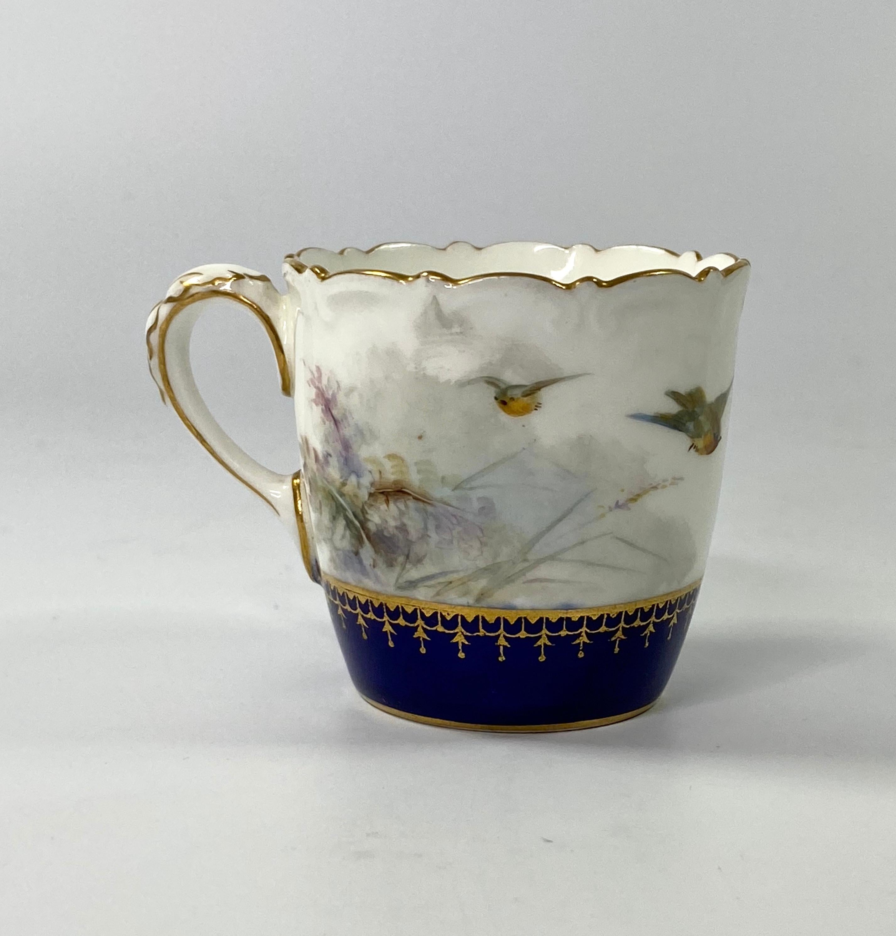 Royal Worcester Porcelain Cup and Saucer, Dated 1902 2
