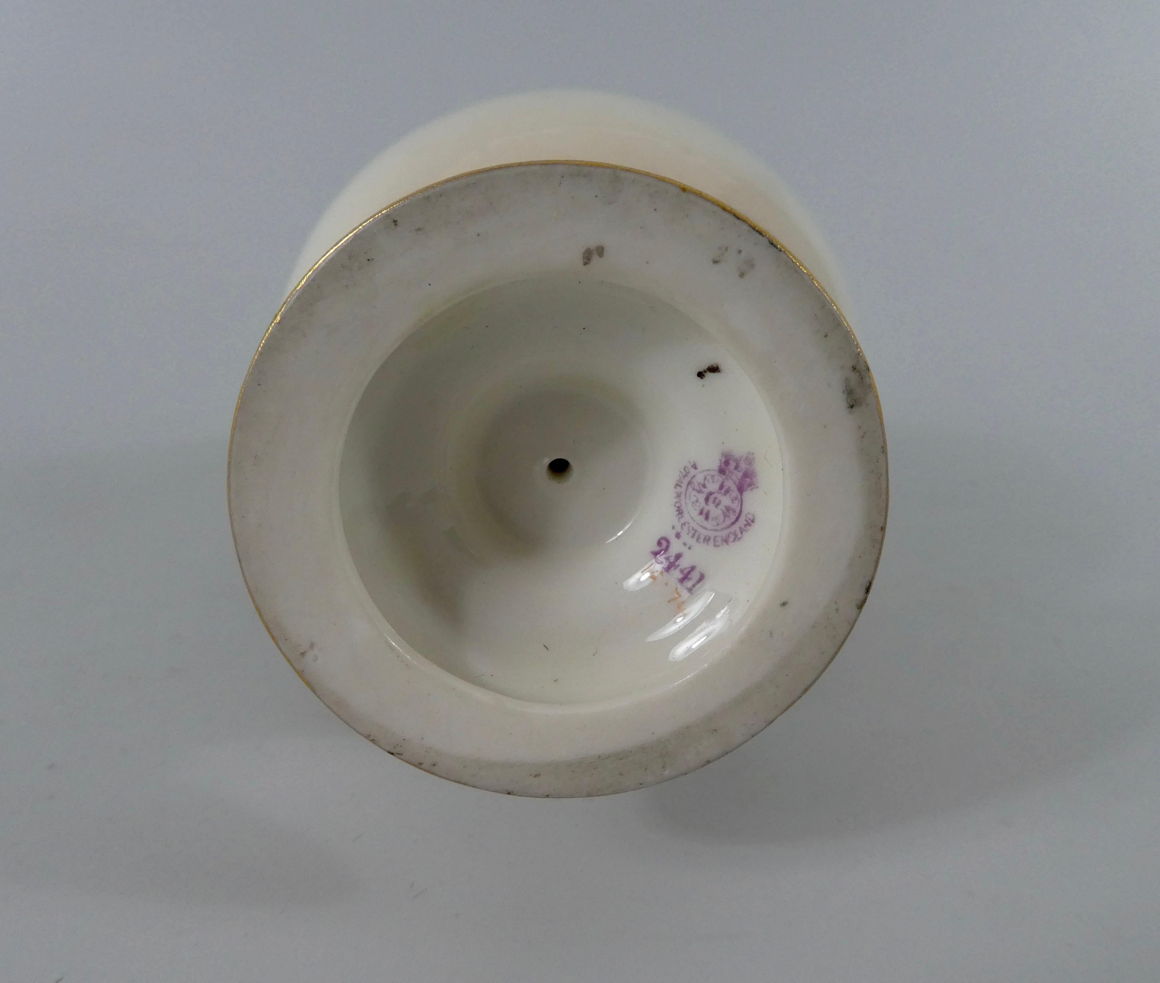 Royal Worcester Porcelain Ewer, ‘Roses’, Dated 1919 4