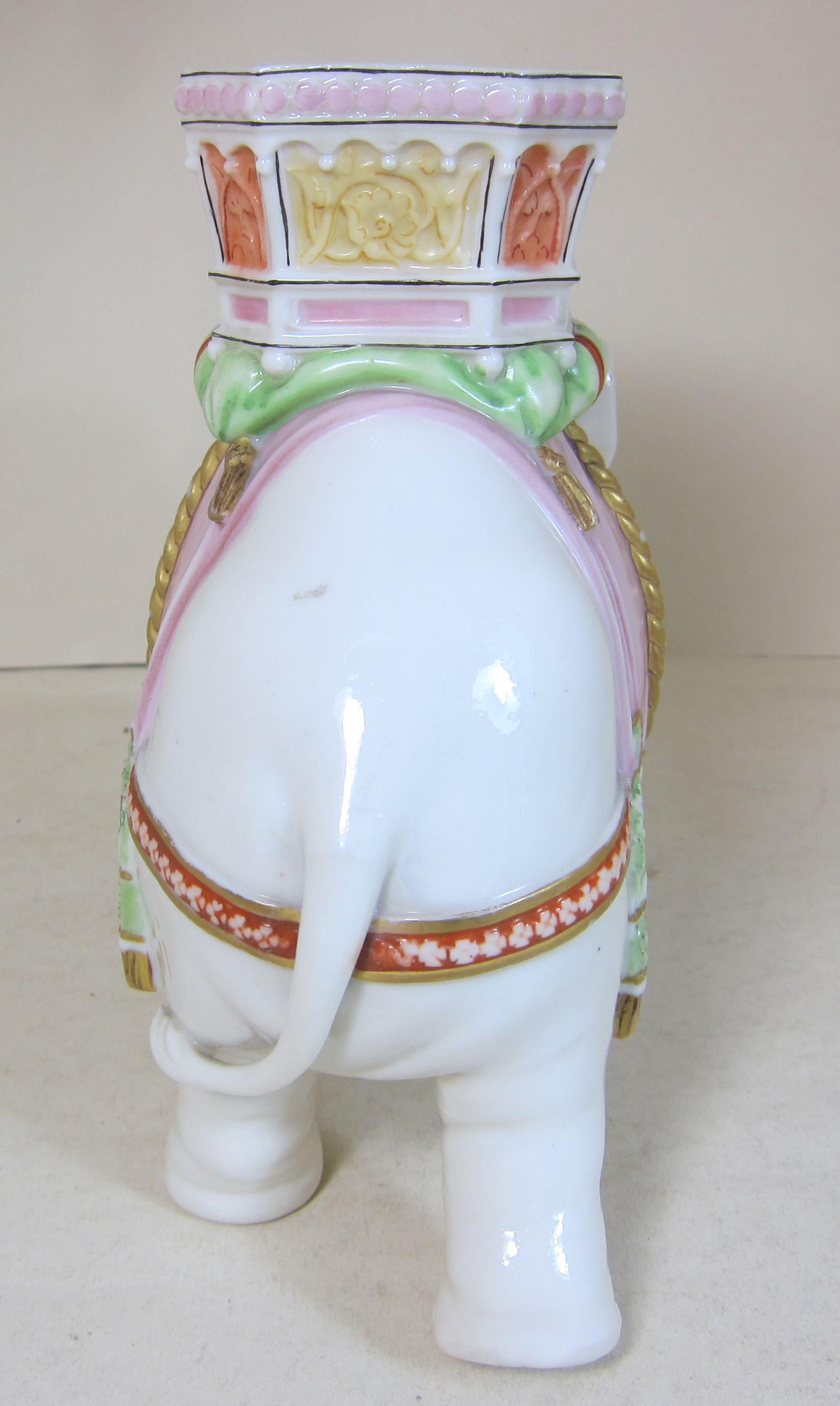 English Royal Worcester Porcelain Figure of an Elephant Modelled by James Hadley