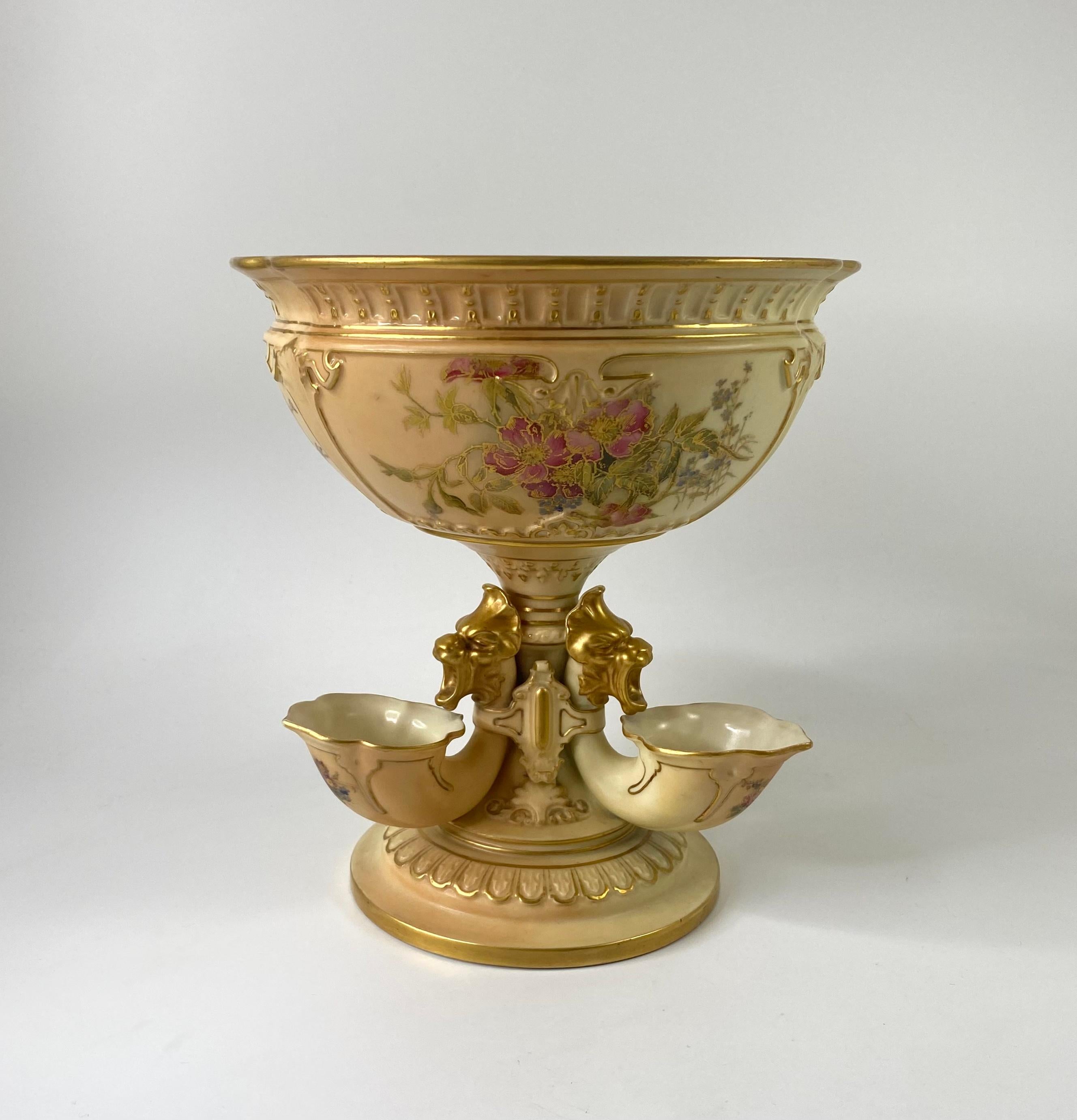 Victorian Royal Worcester Porcelain ‘Flower Bowl’, Dated 1912