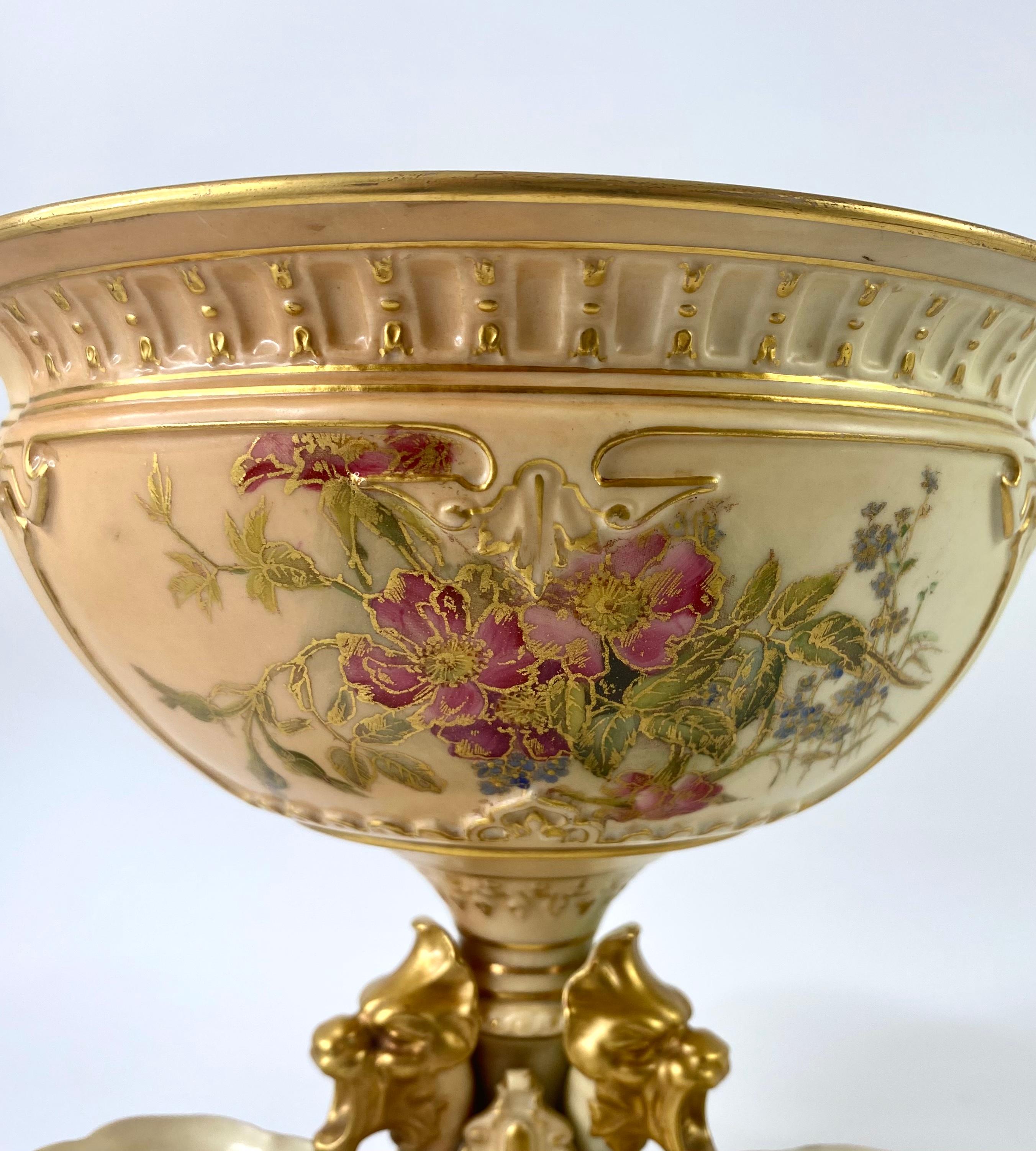 English Royal Worcester Porcelain ‘Flower Bowl’, Dated 1912