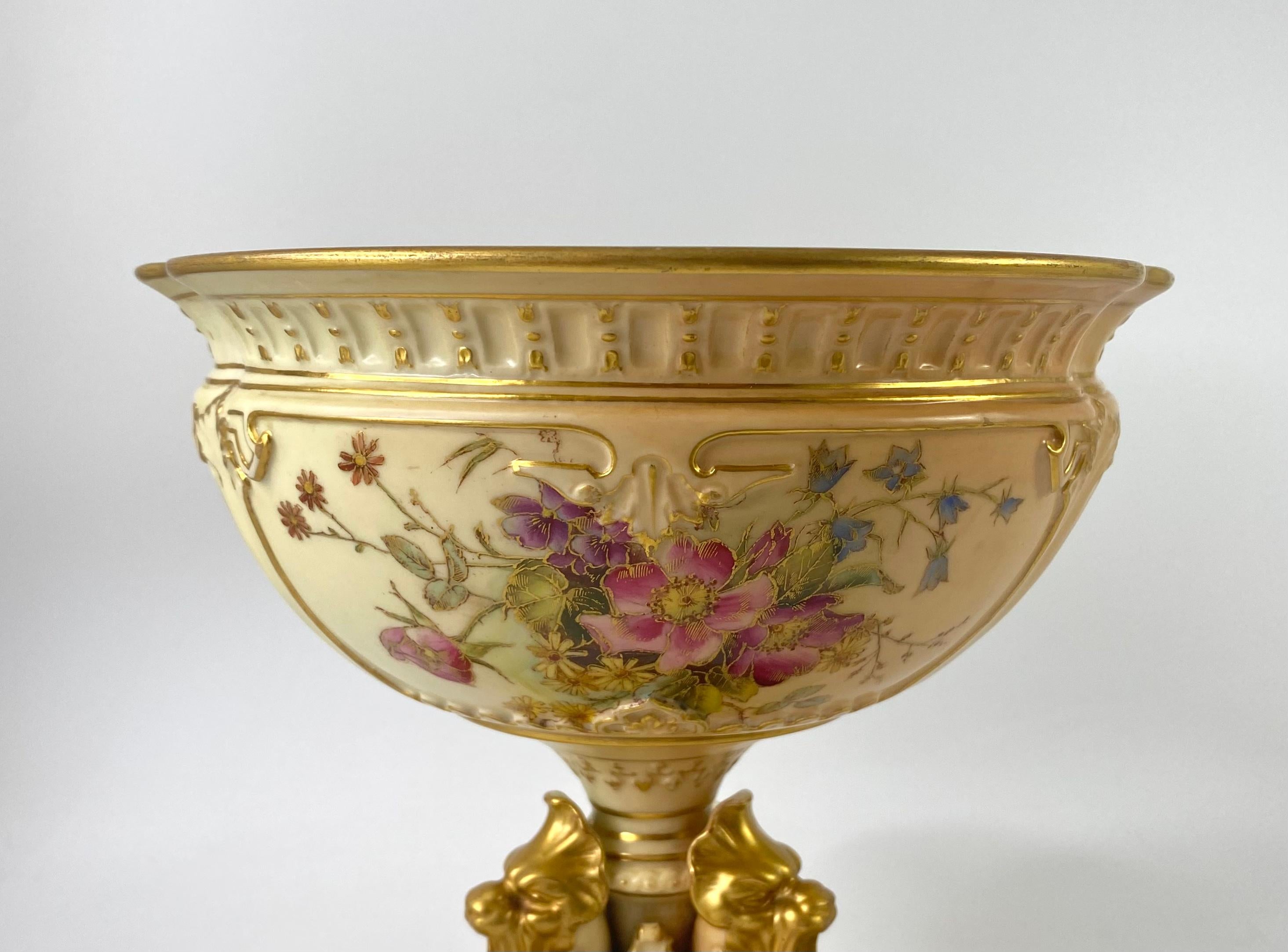 Fired Royal Worcester Porcelain ‘Flower Bowl’, Dated 1912