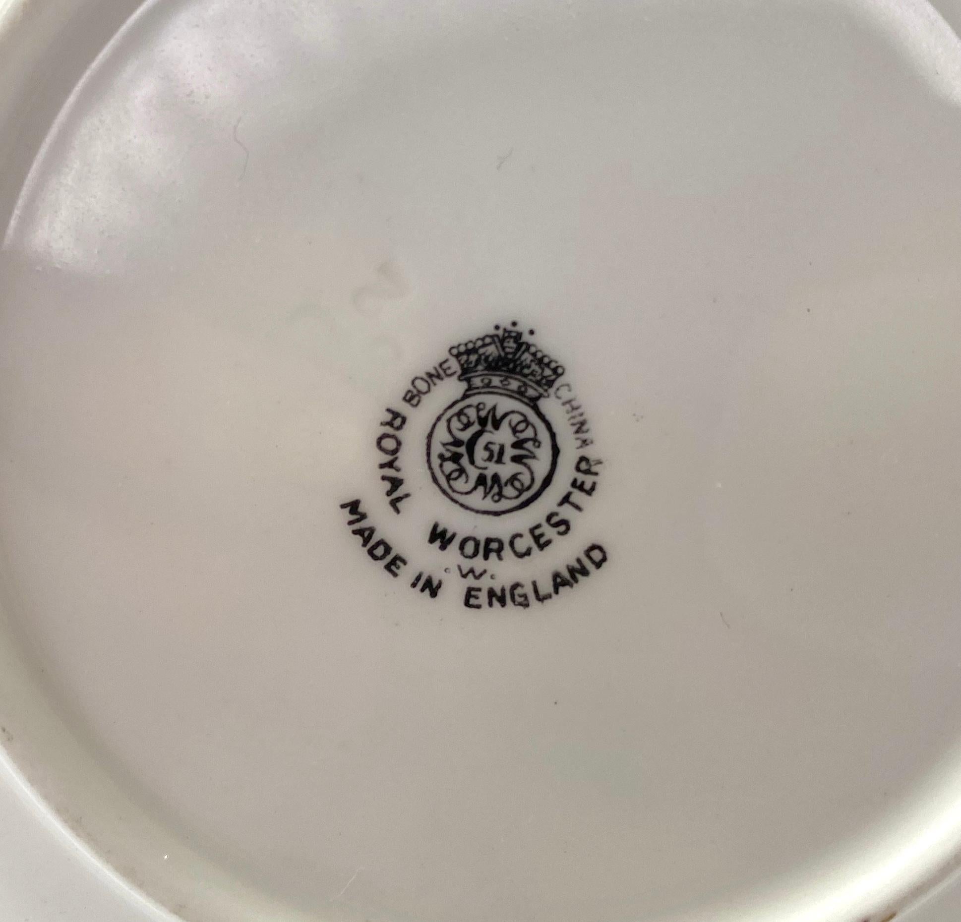 Fired Royal Worcester Porcelain Fruit Pin Tray, William Roberts, d. 1952