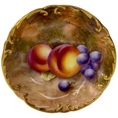 Royal Worcester Porcelain Fruit Pin Tray, William Roberts, d. 1952