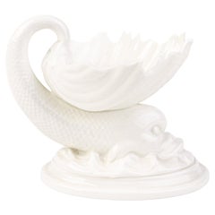 Royal Worcester Porcelain Koi Carp Shell Centrepiece Bowl
