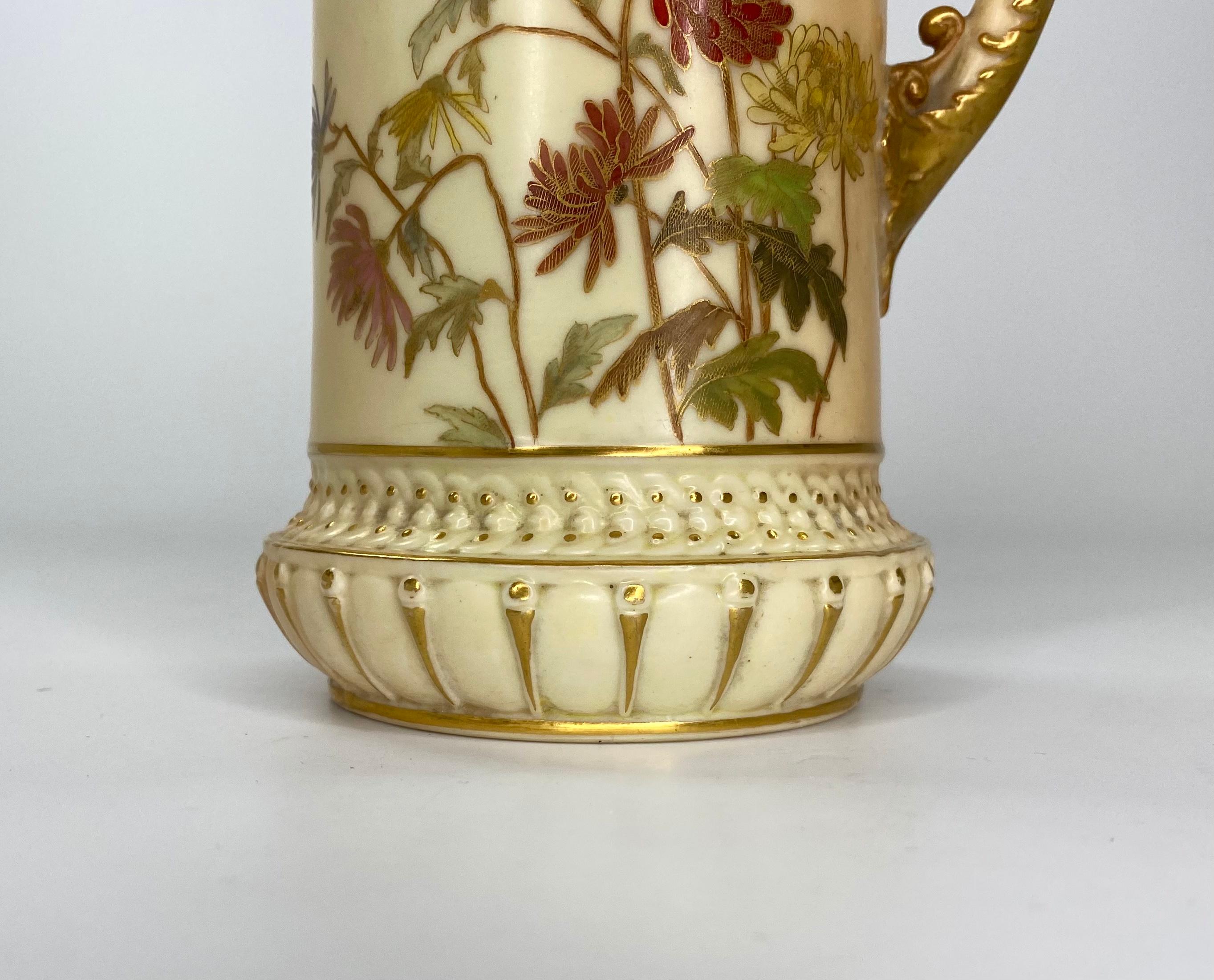 Royal Worcester Porcelain ‘Mask’ Jug, Dated 1889 1