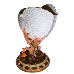 Royal Worcester Porcelain Nautilus Shell Vase