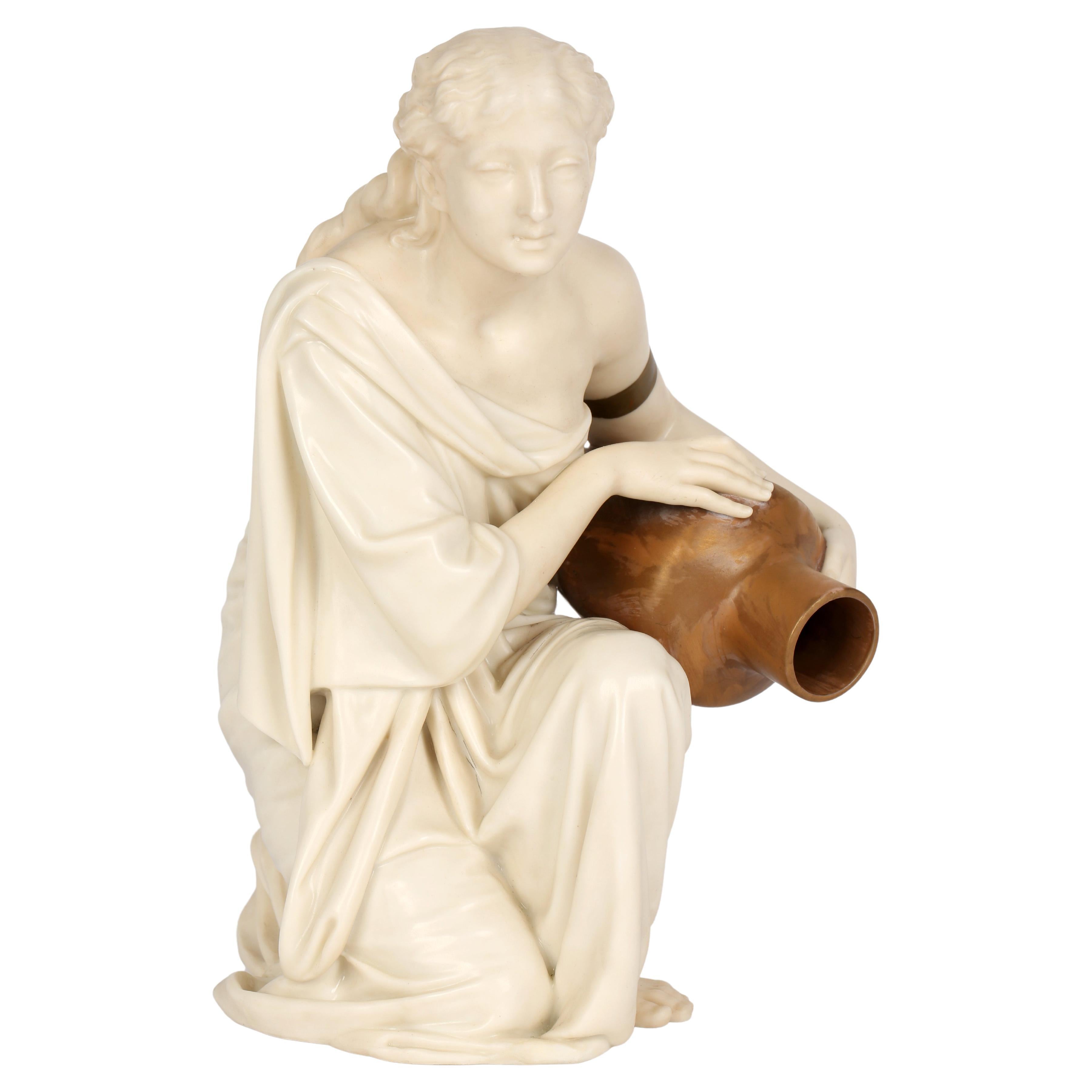 Royal Worcester Porcelain Neo Classical Girl Water Carrier Figurine