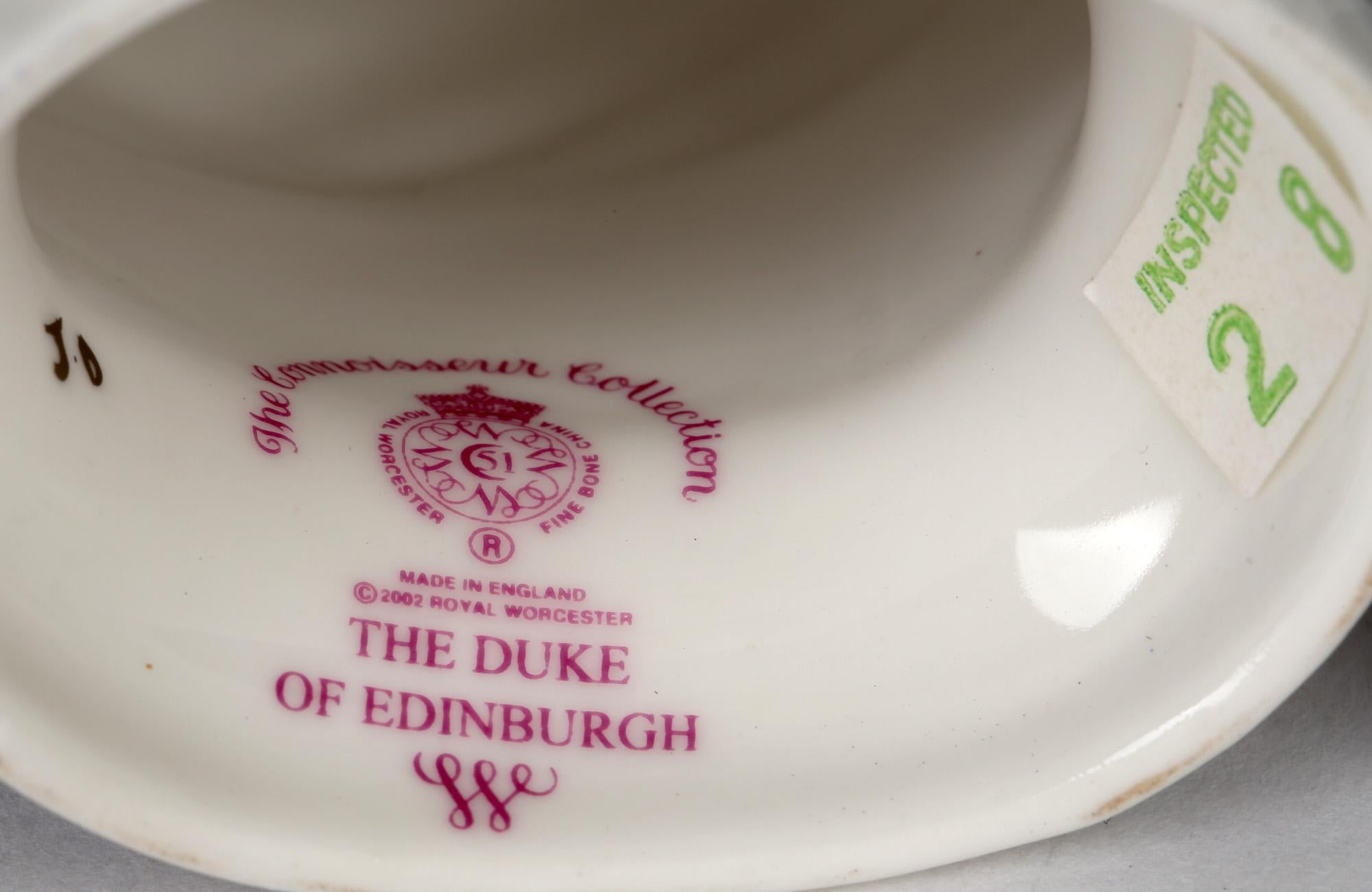 Modern Royal Worcester Porcelain Queen Elizabeth & Duke of Edinburgh Busts