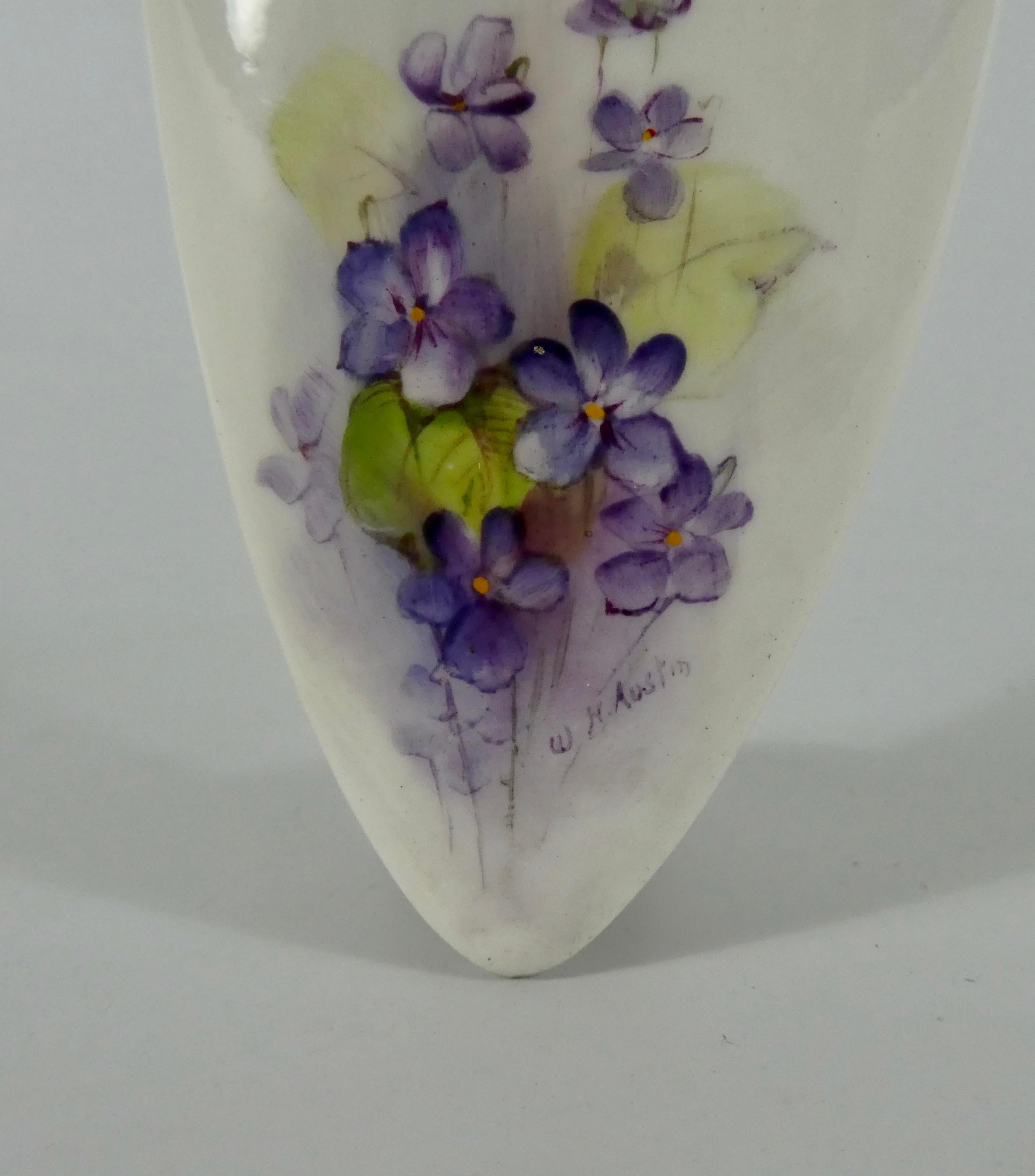 Victorian Royal Worcester Porcelain Scent Bottle, Painted by W.H. Austin, circa 1915