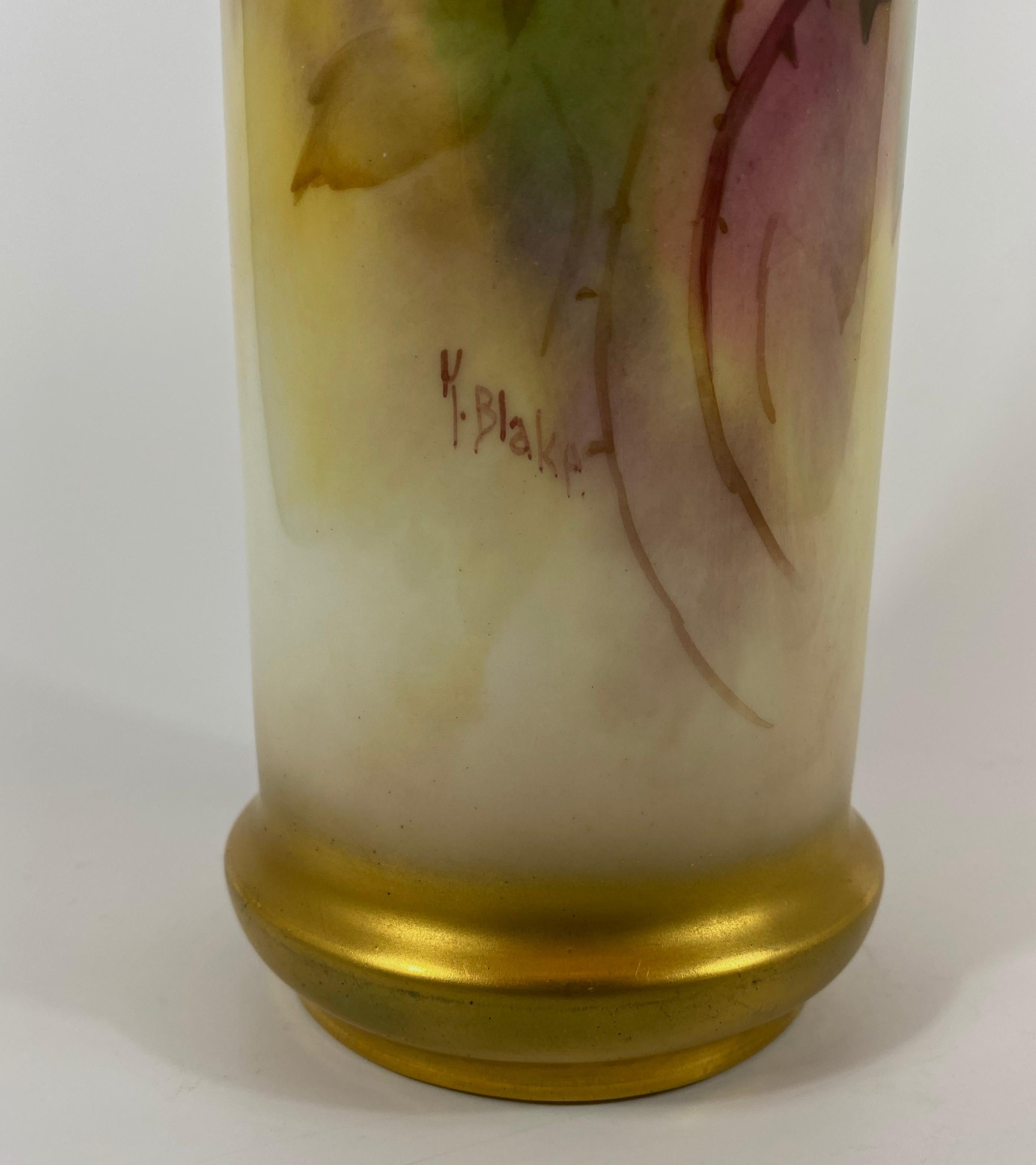 Royal Worcester Porcelain Spill Vase, Kitty Blake, Dated 1930 In Excellent Condition In Gargrave, North Yorkshire