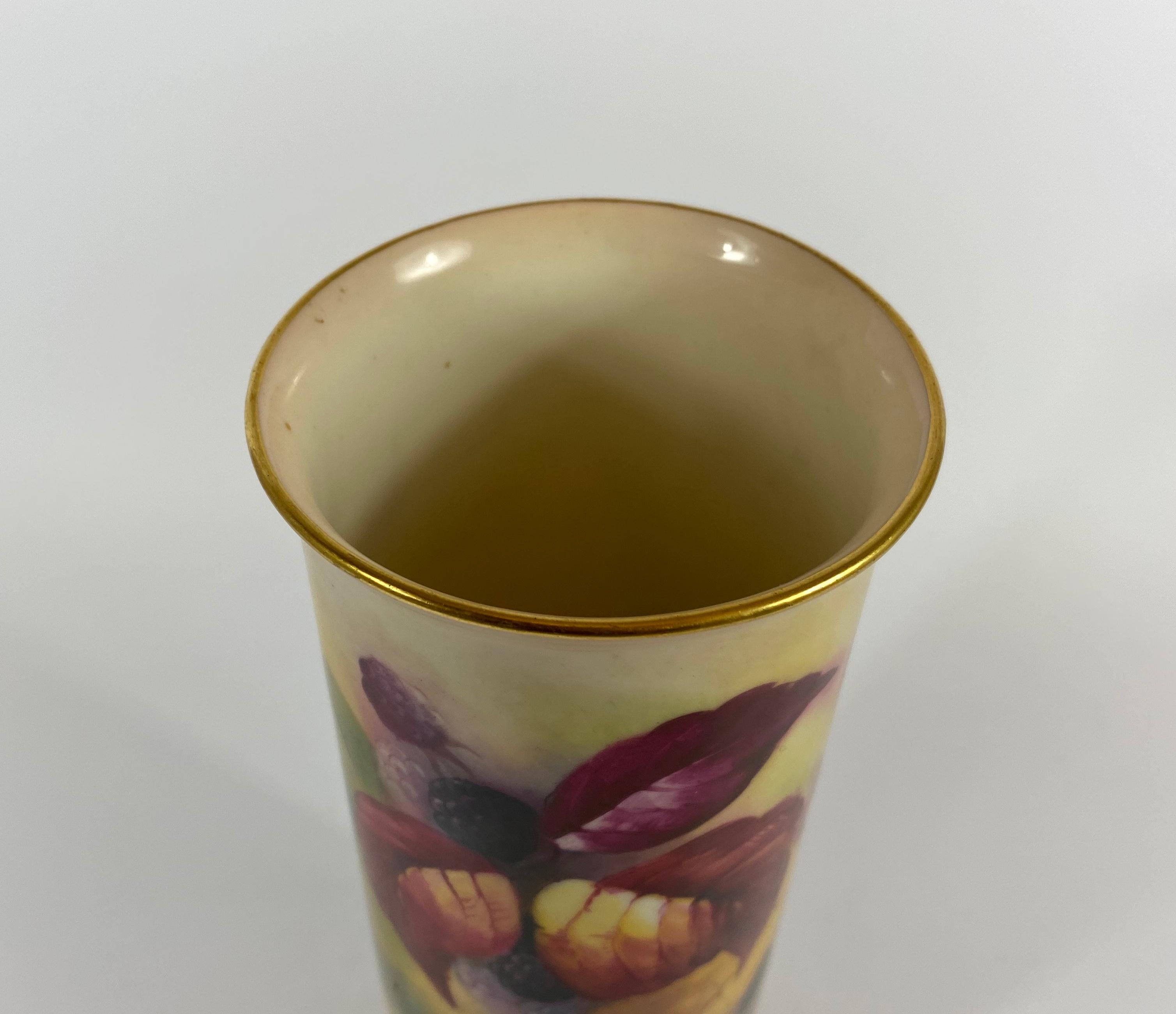 Mid-20th Century Royal Worcester Porcelain Spill Vase, Kitty Blake, Dated 1930