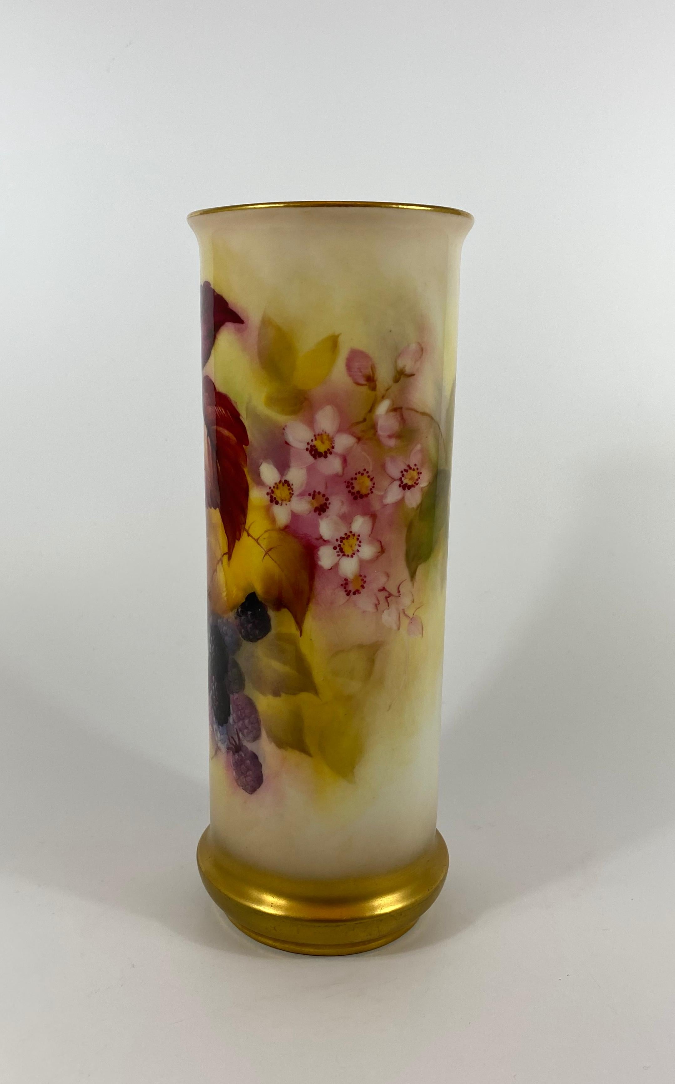 Royal Worcester Porcelain Spill Vase, Kitty Blake, Dated 1930 1