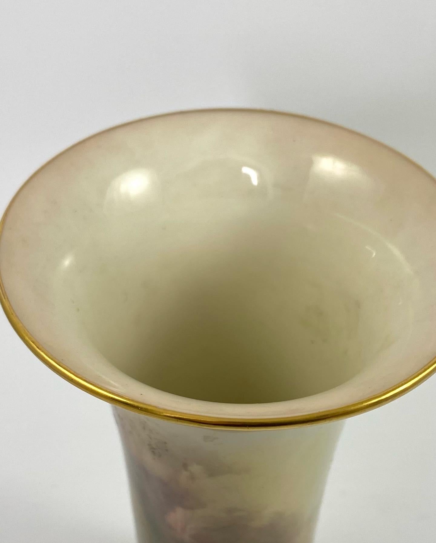 Royal Worcester Porcelain Vase, Pheasants, James Stinton, D. 1934 1