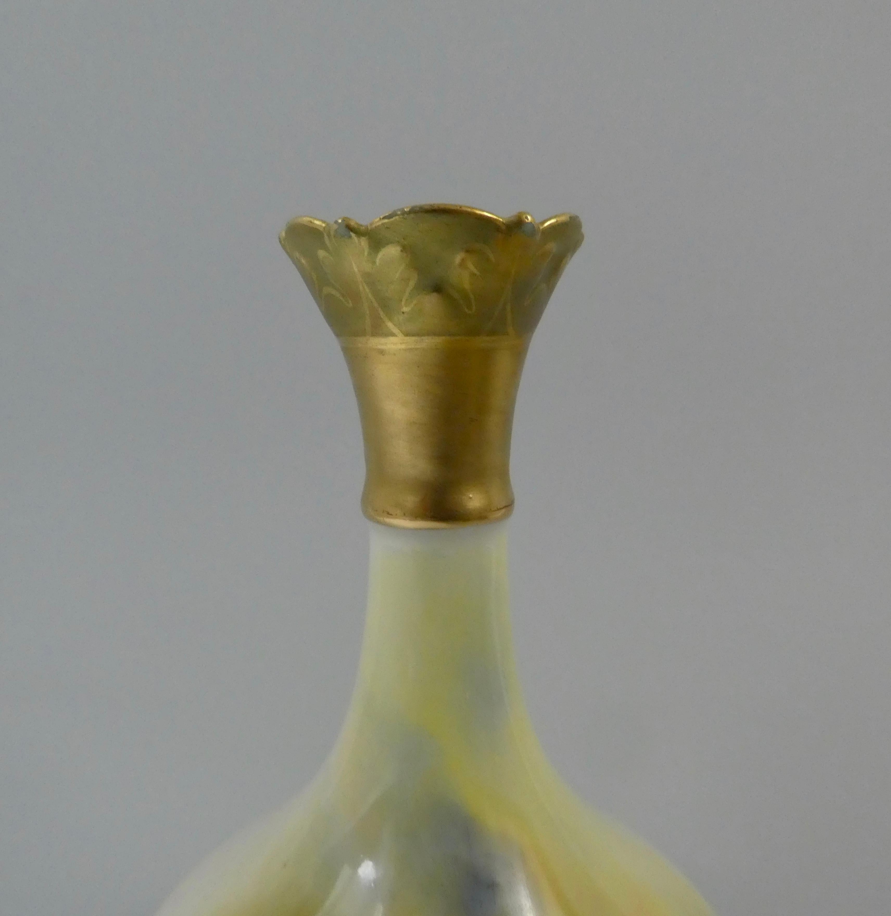 Early 20th Century Royal Worcester porcelain vase.Sheep by Harry Davis, dated 1914.